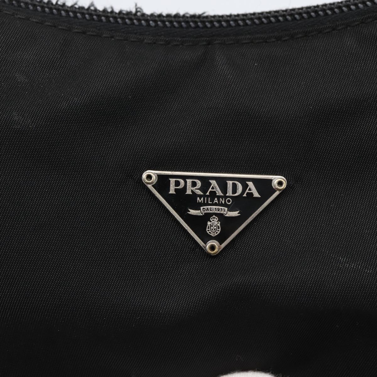 PRADA Hand Pouch Nylon Black Auth 156979