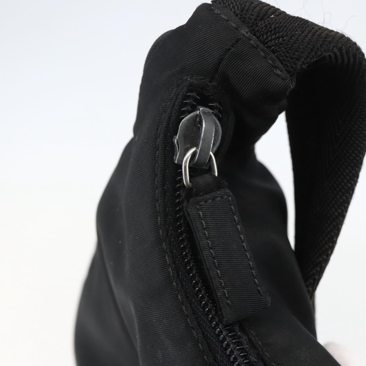 PRADA Hand Pouch Nylon Black Auth 156979