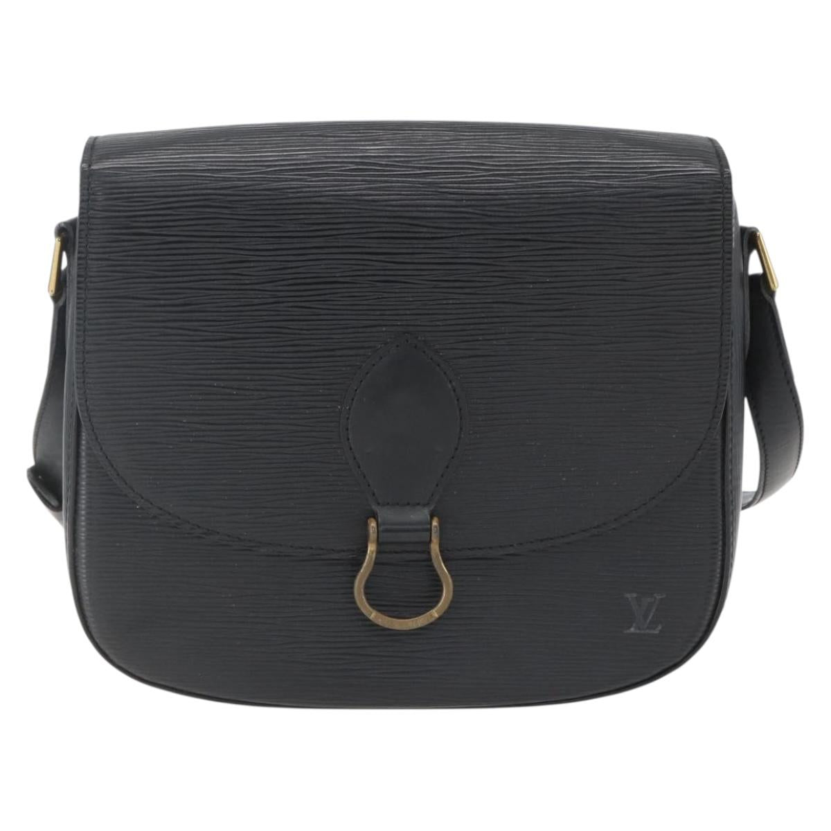 LOUIS VUITTON Epi Saint Cloud GM Shoulder Bag Black Noir M52192 LV Auth 156981