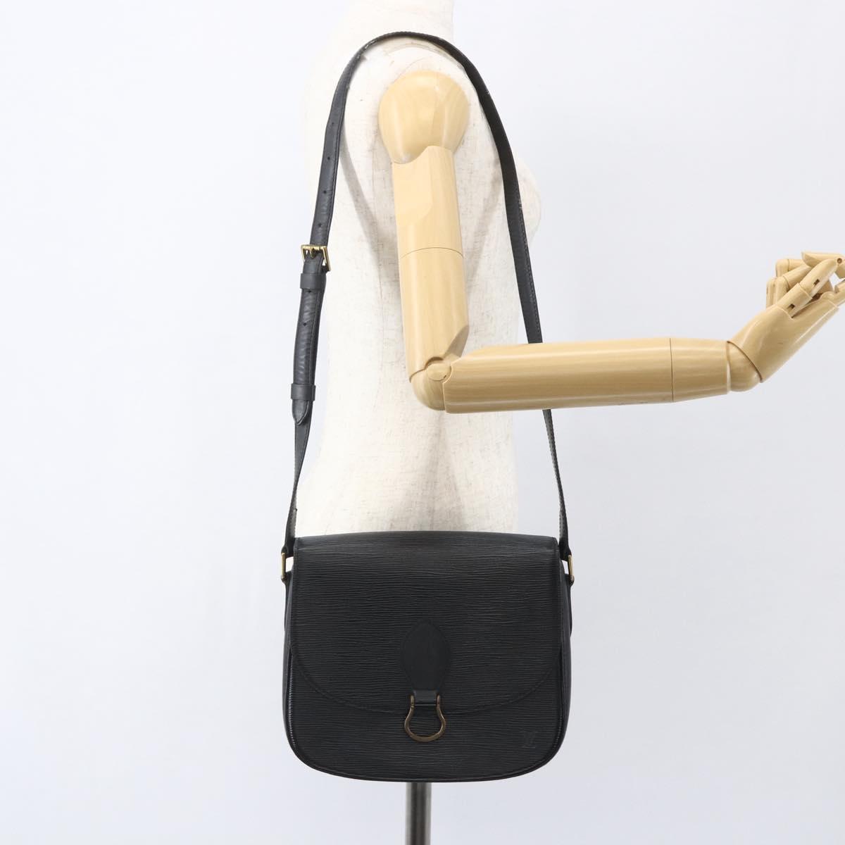 LOUIS VUITTON Epi Saint Cloud GM Shoulder Bag Black Noir M52192 LV Auth 156981