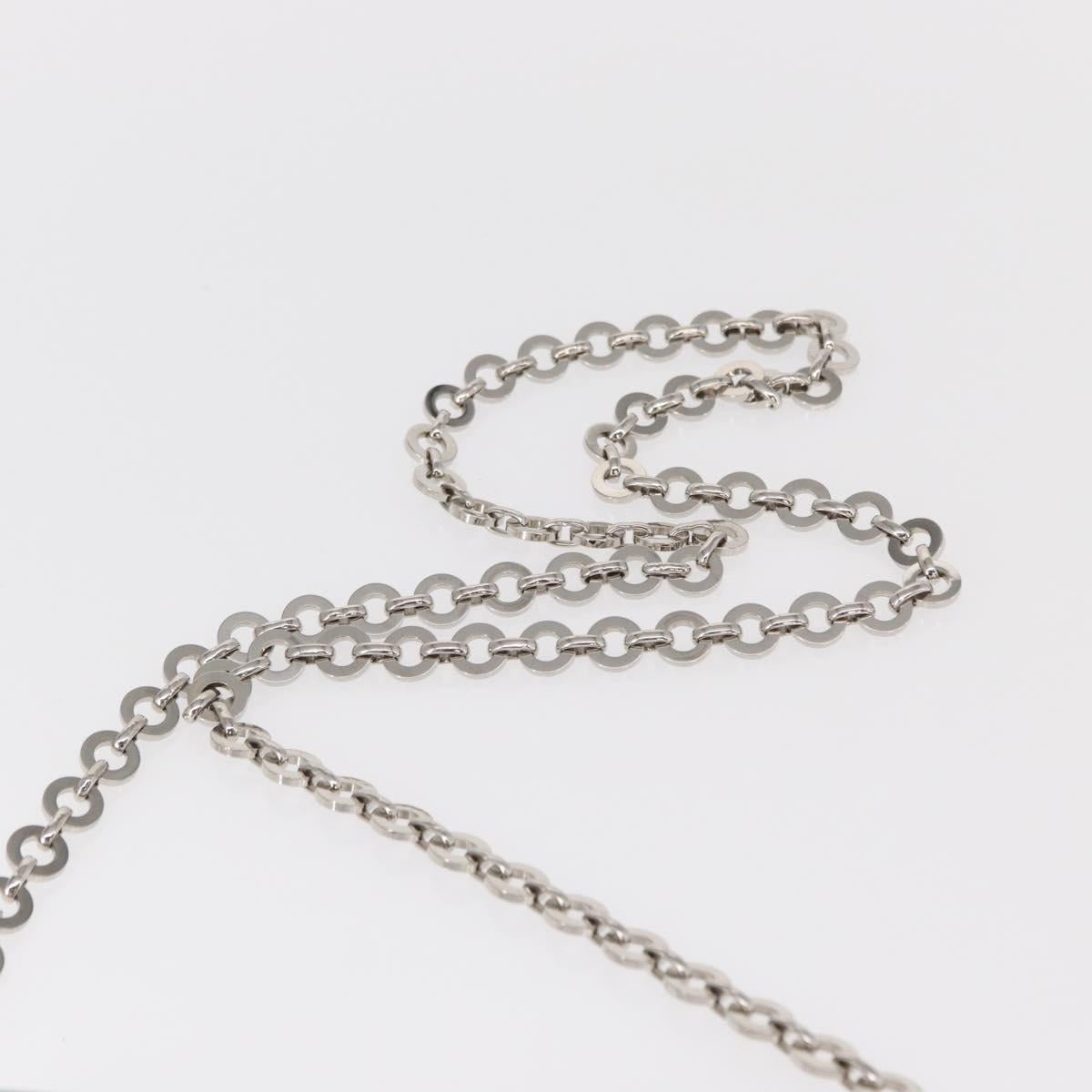 Salvatore Ferragamo Chain Gancini Bag Stainless Steel Silver Auth 156983V