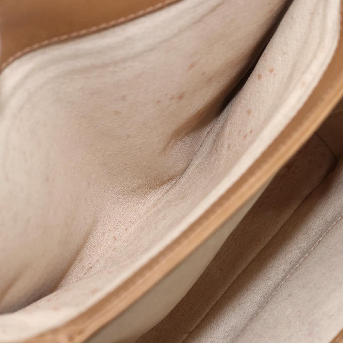 GUCCI Micro GG Supreme Shoulder Bag PVC Beige Gold 001 20 1368 Auth 156987