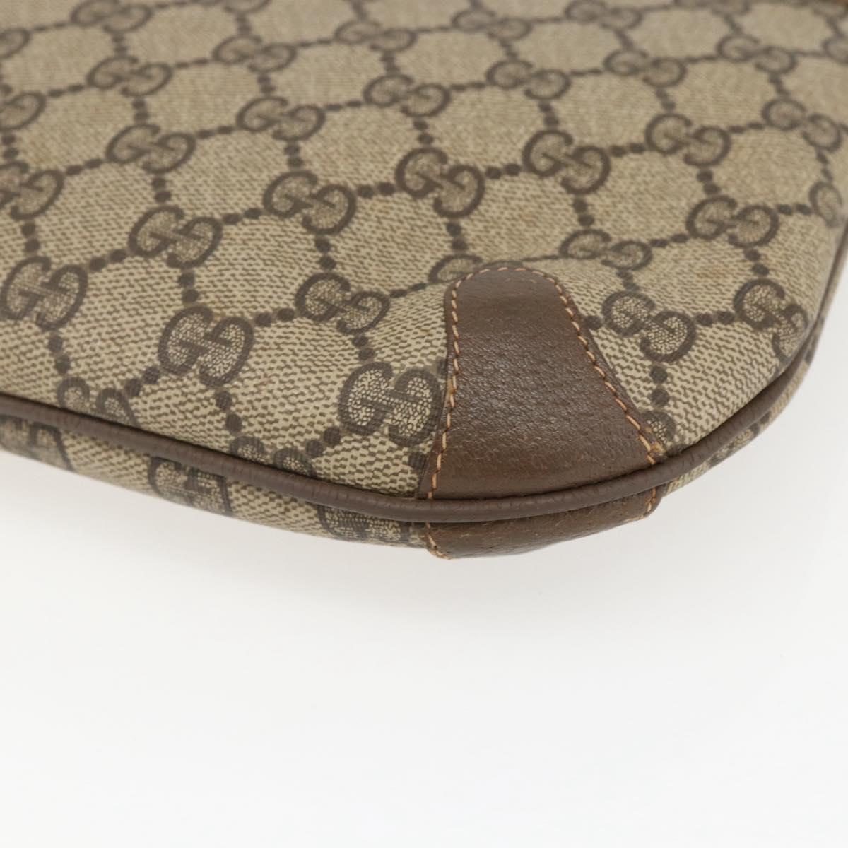 GUCCI GG Supreme Web Sherry Line Bag PVC Beige Gold 904 02 026 Auth 156988