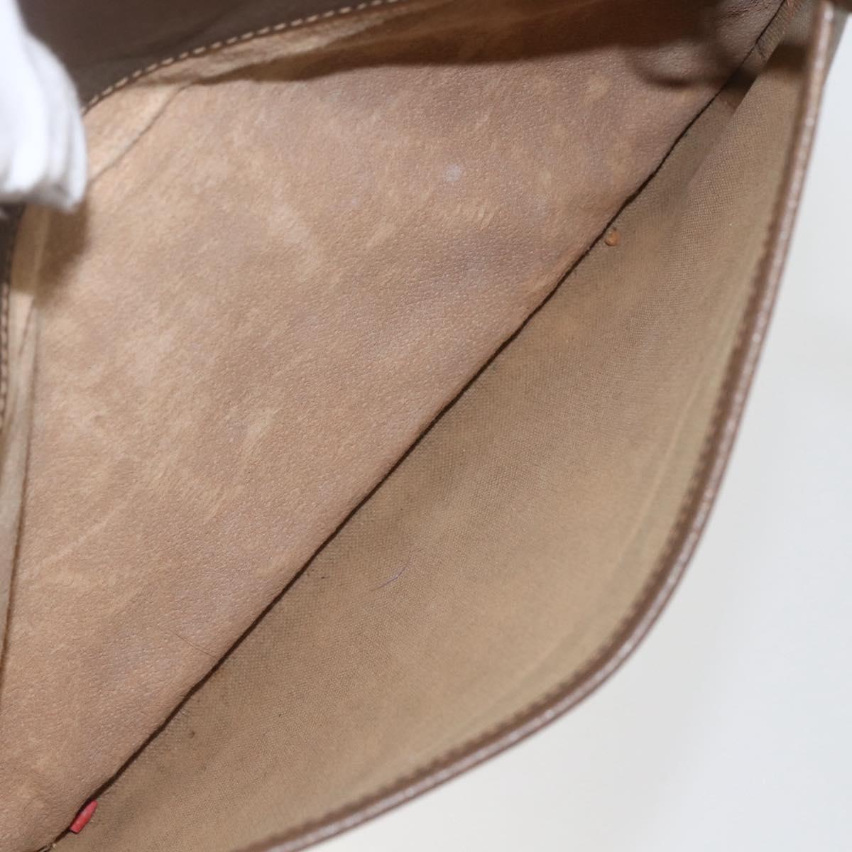 GUCCI GG Supreme Web Sherry Line Bag PVC Beige Gold 904 02 026 Auth 156988