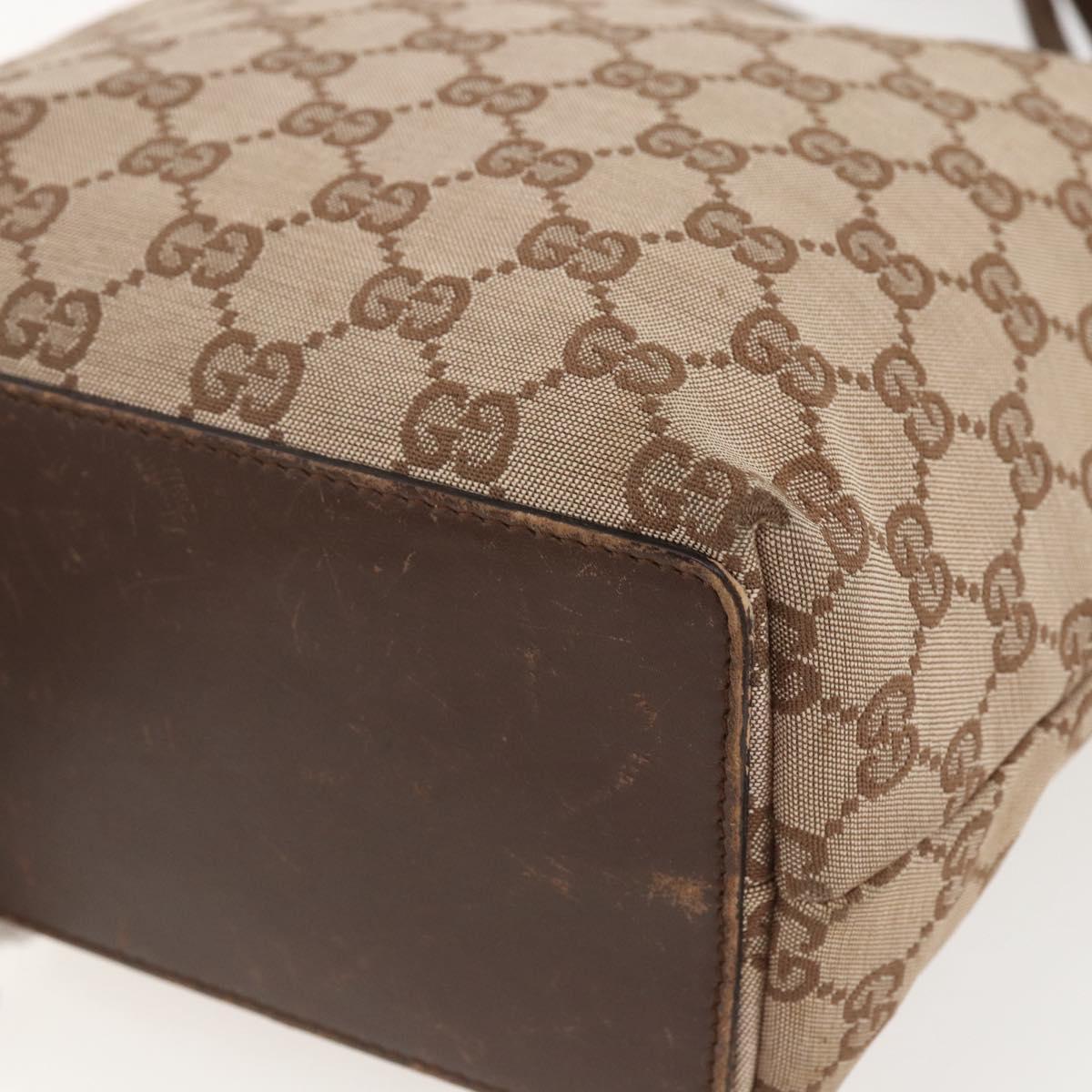 GUCCI GG Canvas Hand Bag Beige Gold 002 1099 Auth 156989