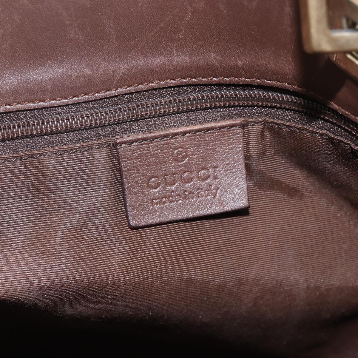 GUCCI GG Canvas Hand Bag Beige Gold 002 1099 Auth 156989