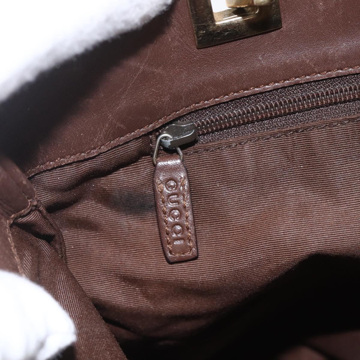 GUCCI GG Canvas Hand Bag Beige Gold 002 1099 Auth 156989