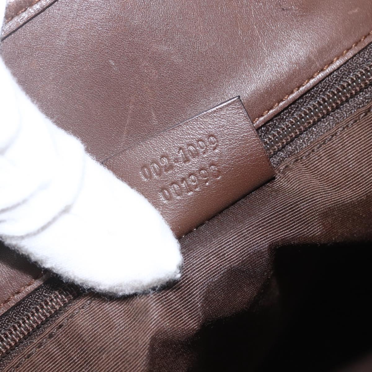 GUCCI GG Canvas Hand Bag Beige Gold 002 1099 Auth 156989