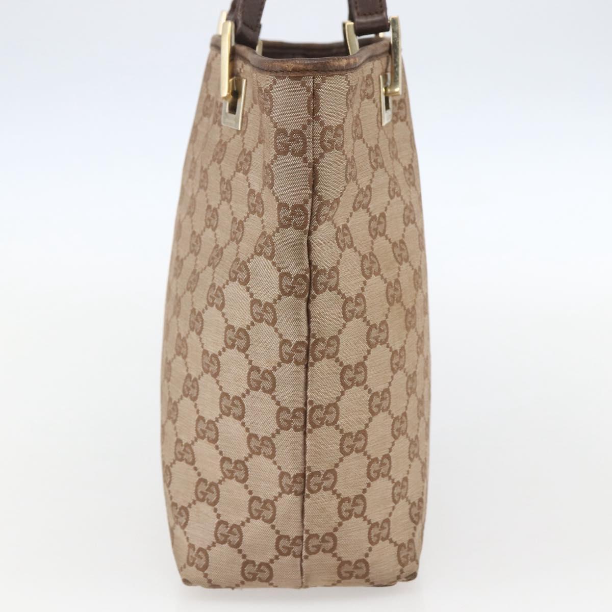 GUCCI GG Canvas Hand Bag Beige Gold 002 1099 Auth 156989