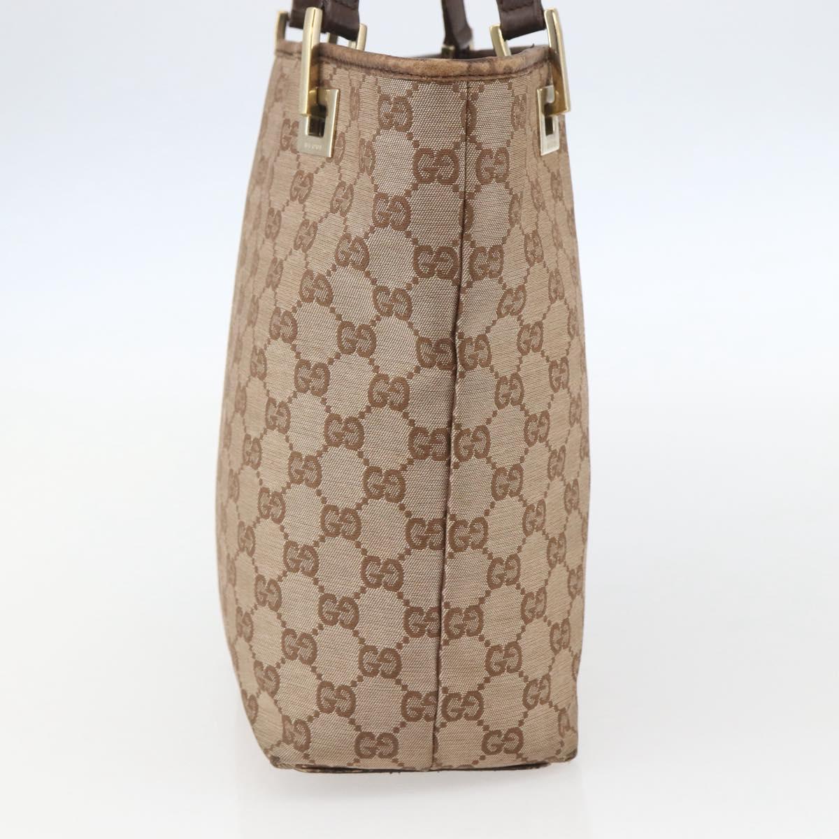 GUCCI GG Canvas Hand Bag Beige Gold 002 1099 Auth 156989