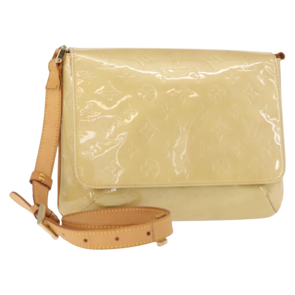 LOUIS VUITTON Monogram Vernis Thompson Street Bag Beige M91301 LV Auth 156991