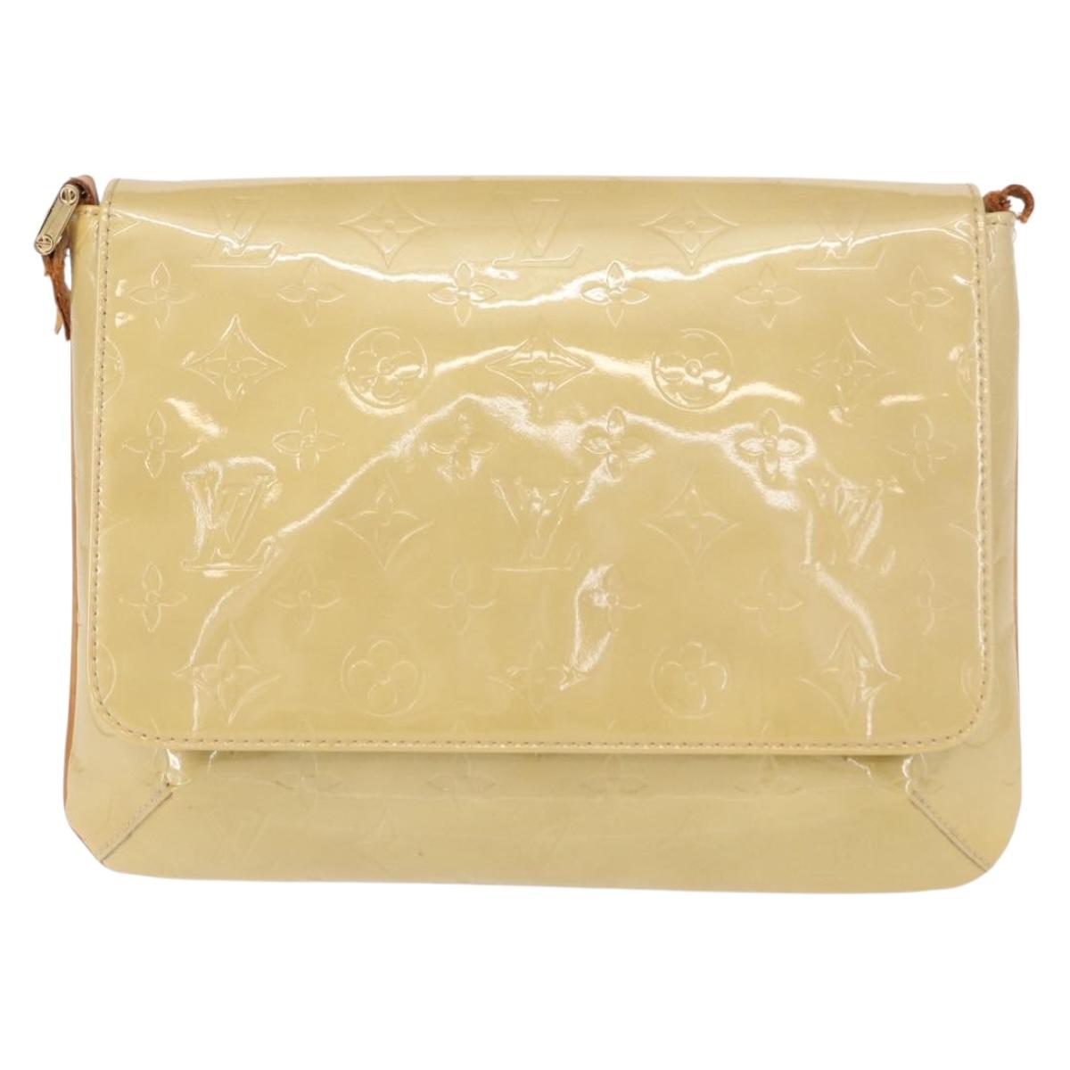 LOUIS VUITTON Monogram Vernis Thompson Street Bag Beige M91301 LV Auth 156991