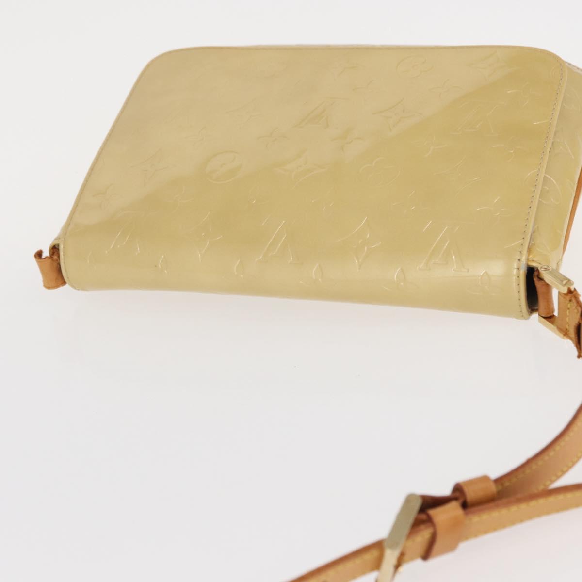 LOUIS VUITTON Monogram Vernis Thompson Street Bag Beige M91301 LV Auth 156991