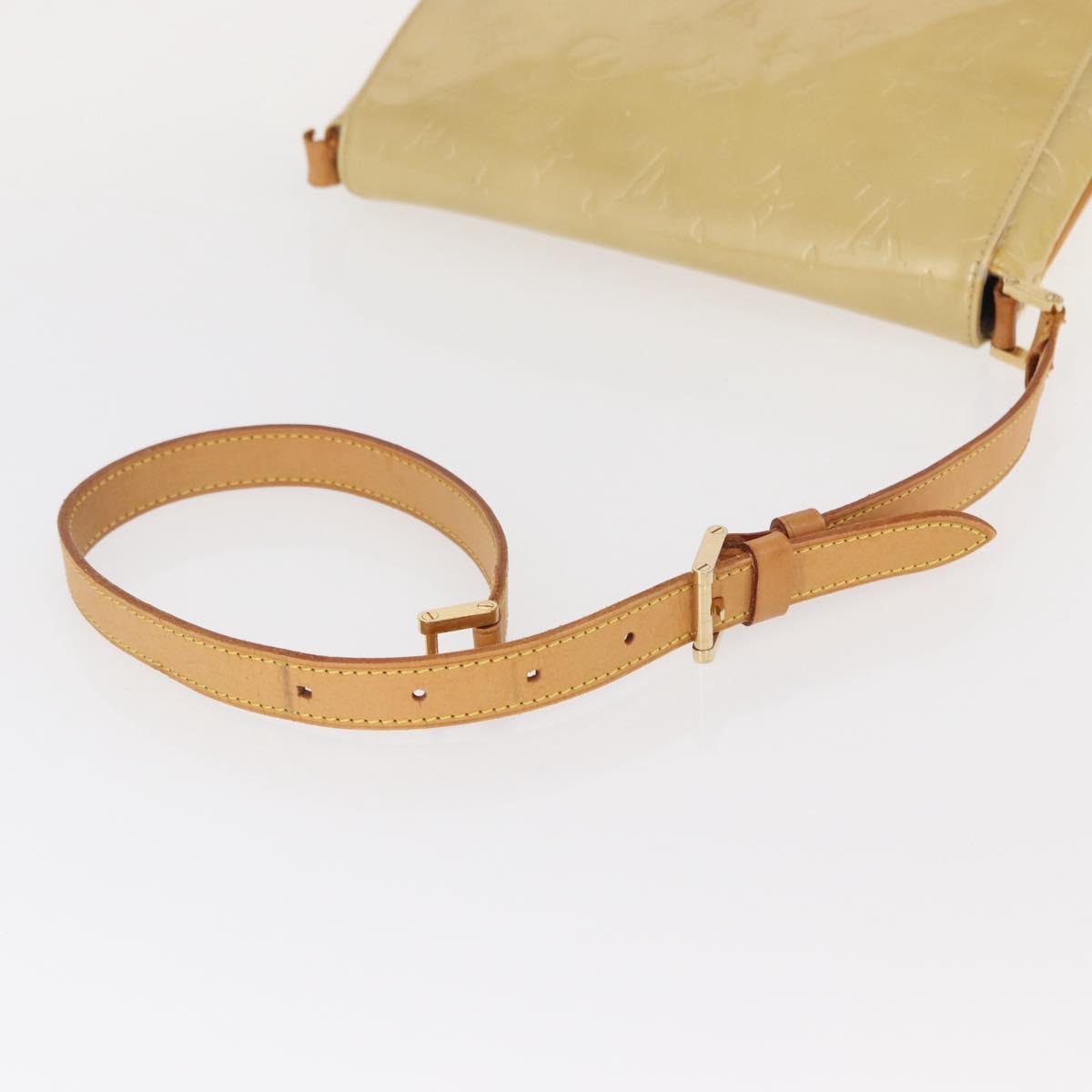 LOUIS VUITTON Monogram Vernis Thompson Street Bag Beige M91301 LV Auth 156991