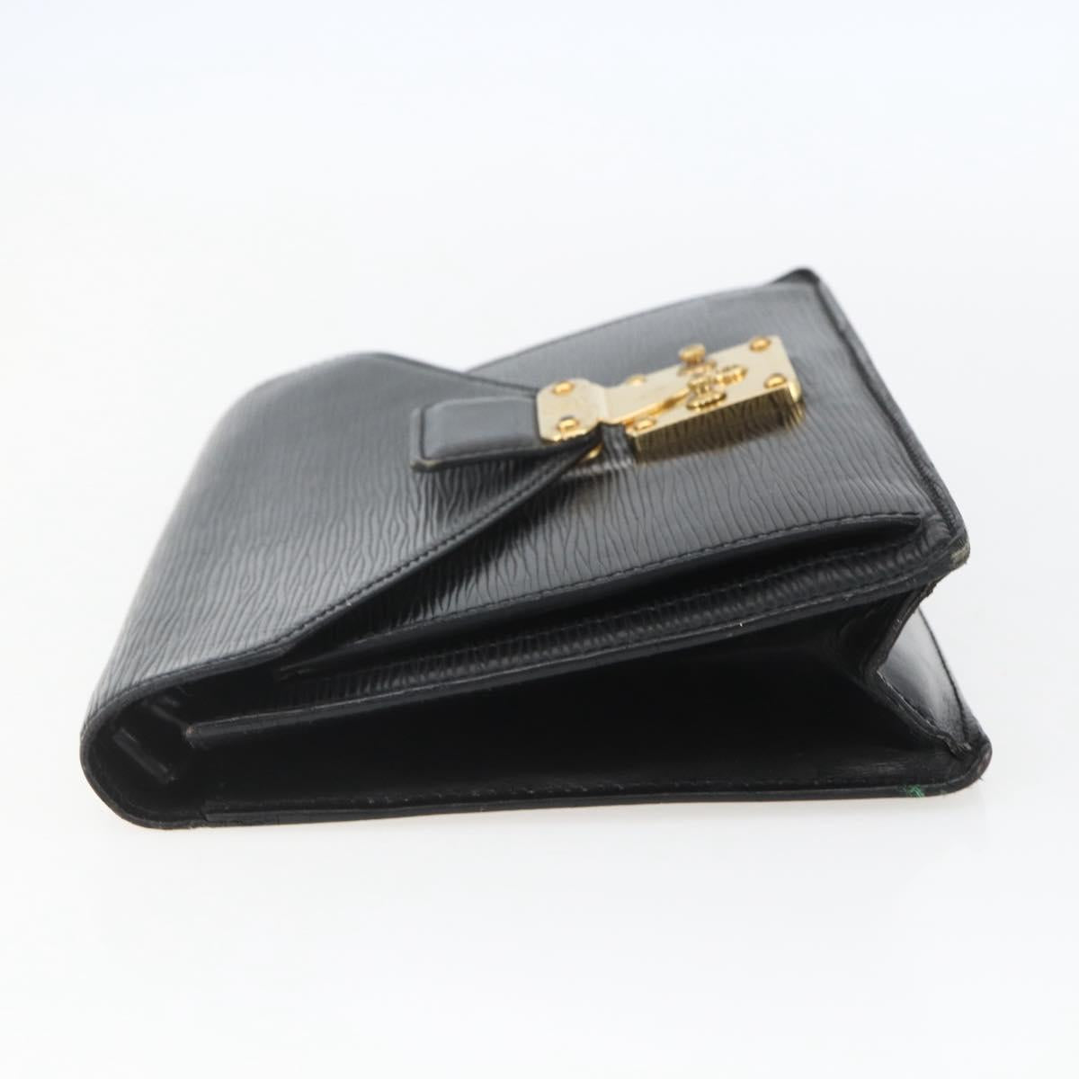 LOUIS VUITTON Epi Serie Dragonne Clutch Bag Black Noir M52612 LV Auth 156992
