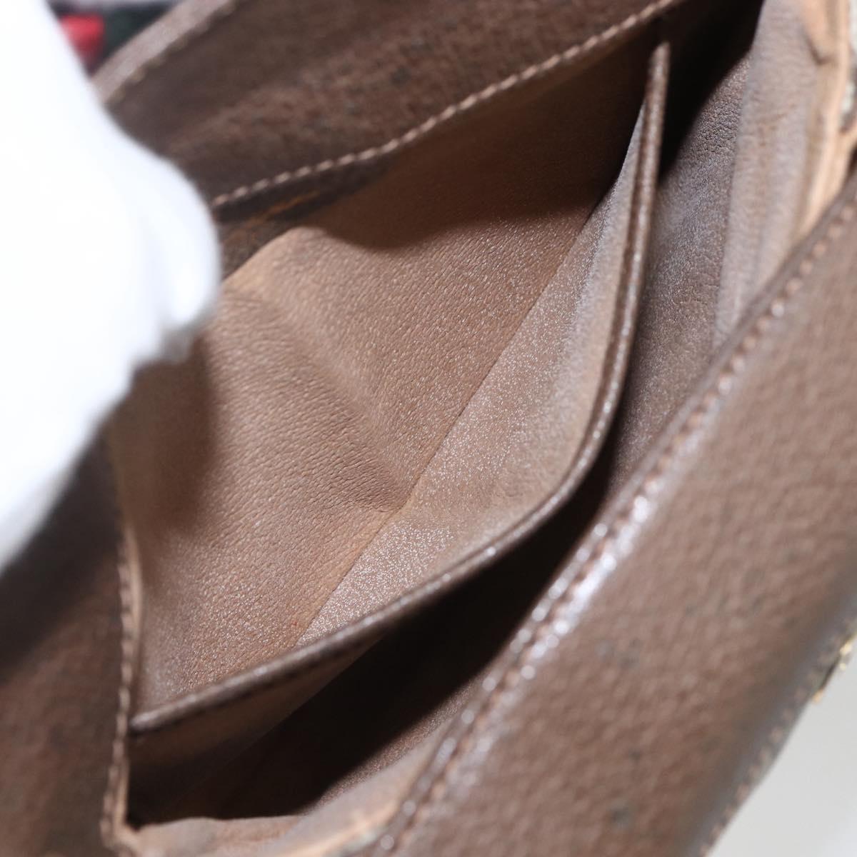 GUCCI GG Supreme Web Sherry Line Bag PVC Beige Gold 10 02 037 Auth 157006