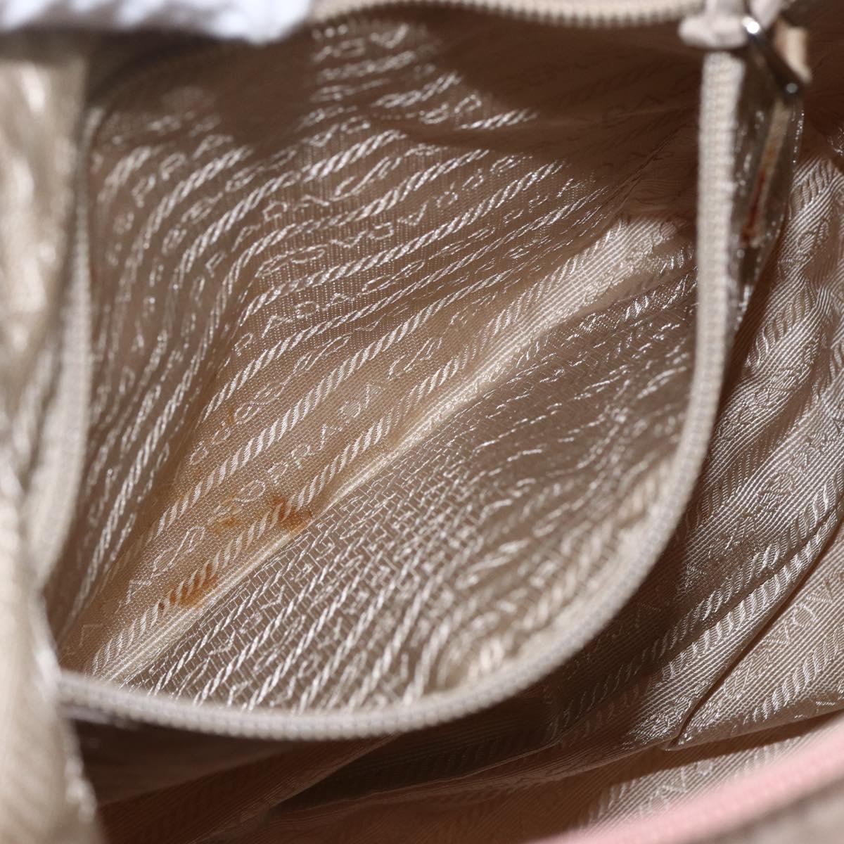 PRADA Shoulder Bag Nylon Pink Silver Auth 157013