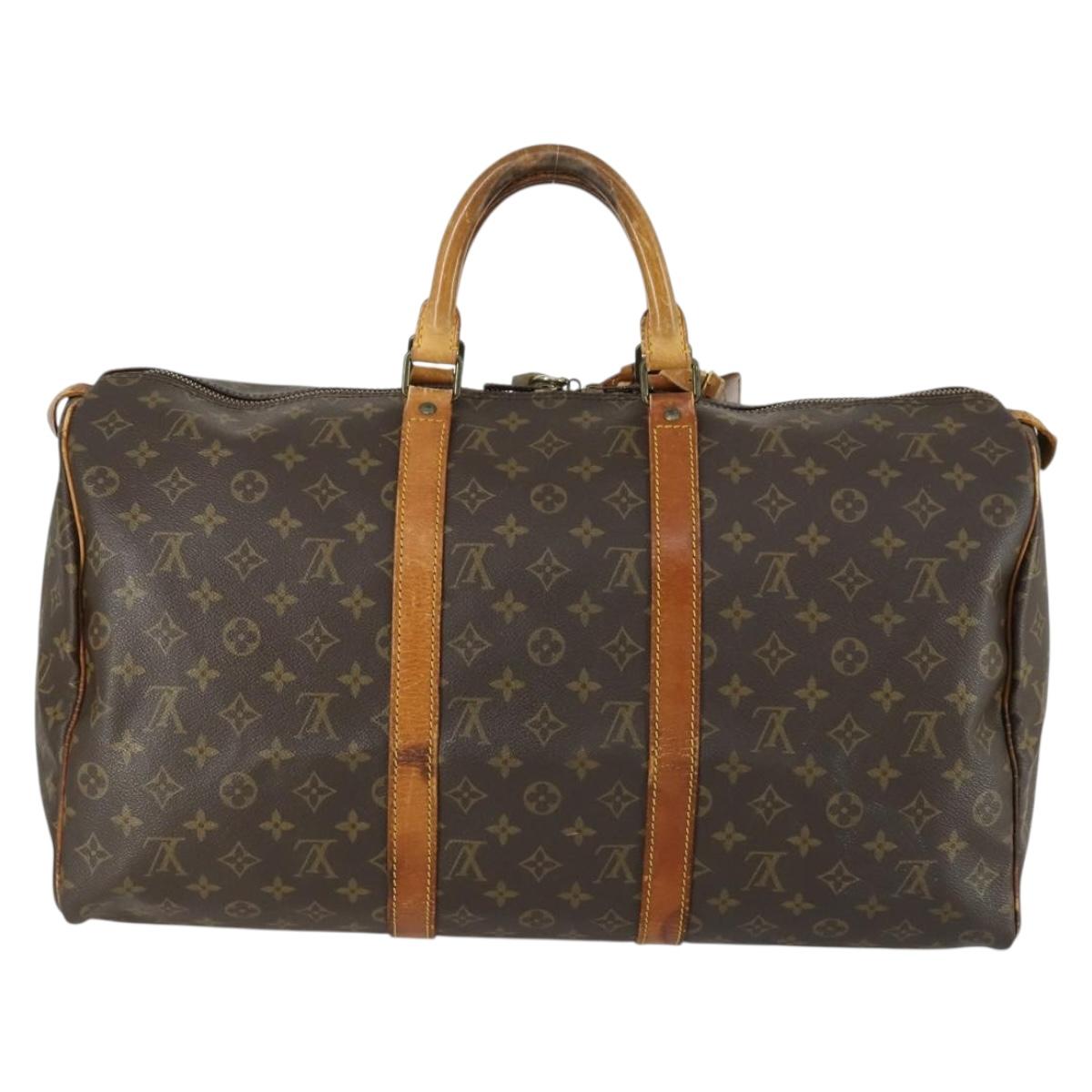 LOUIS VUITTON Monogram Keepall 50 Boston Bag M41426 LV Auth 157022
