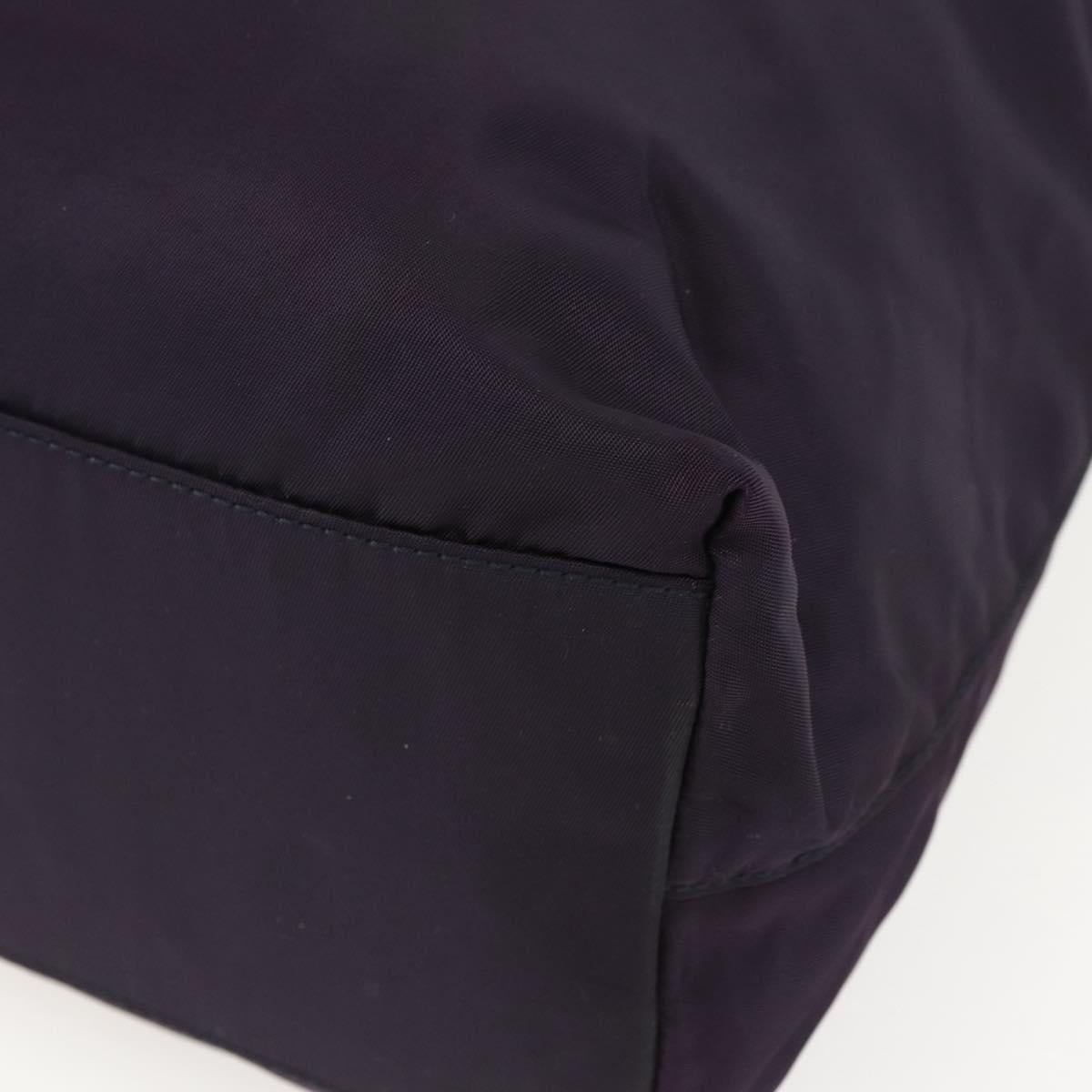 PRADA Tote Bag Nylon Purple Gold Auth 157027