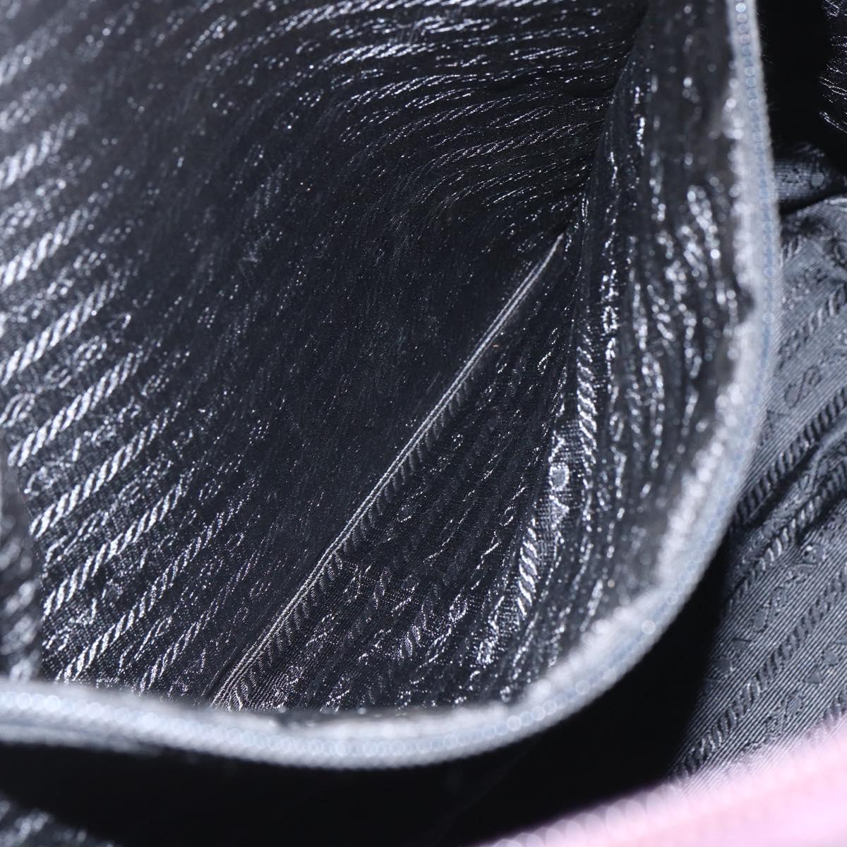 PRADA Tote Bag Nylon Purple Gold Auth 157027