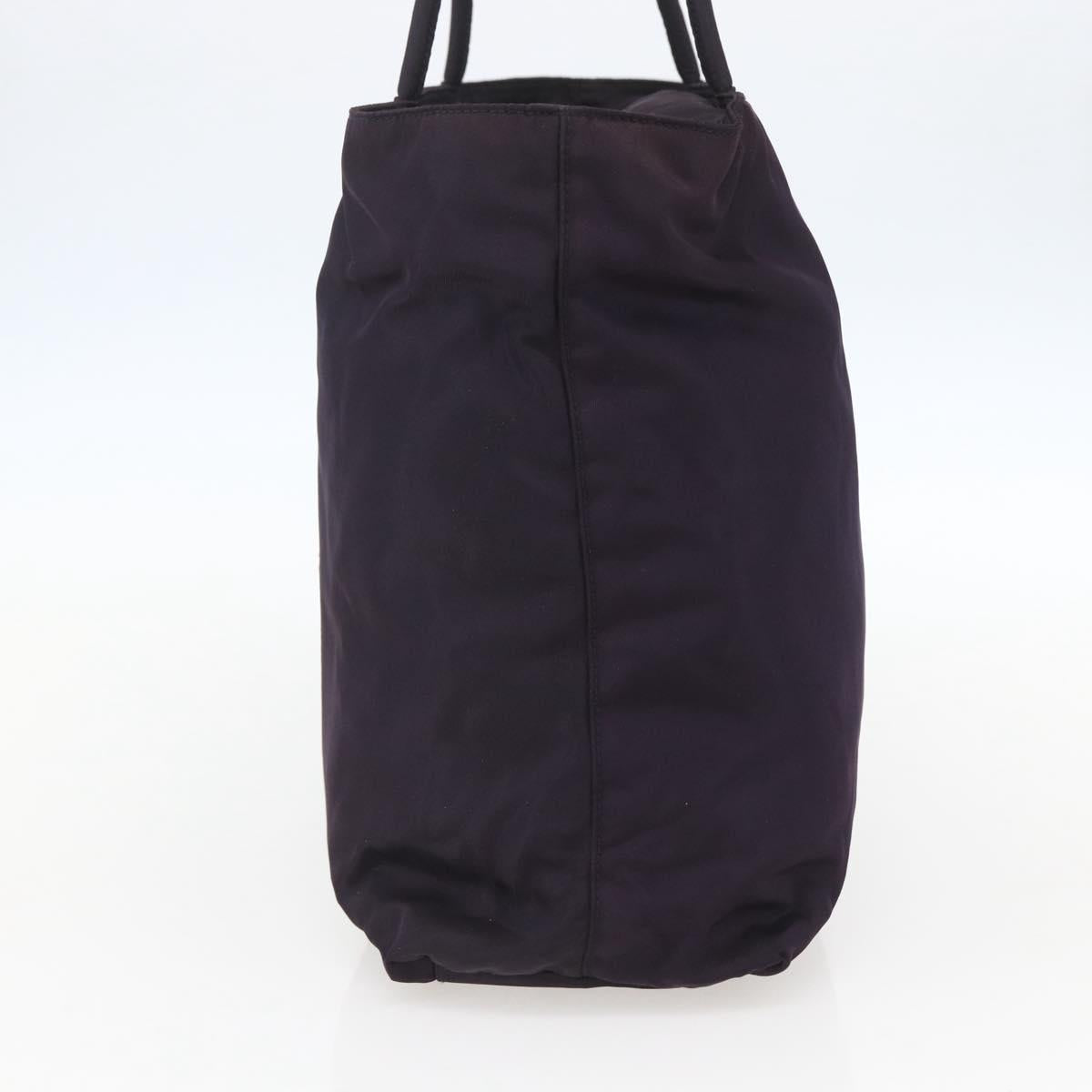 PRADA Tote Bag Nylon Purple Gold Auth 157027