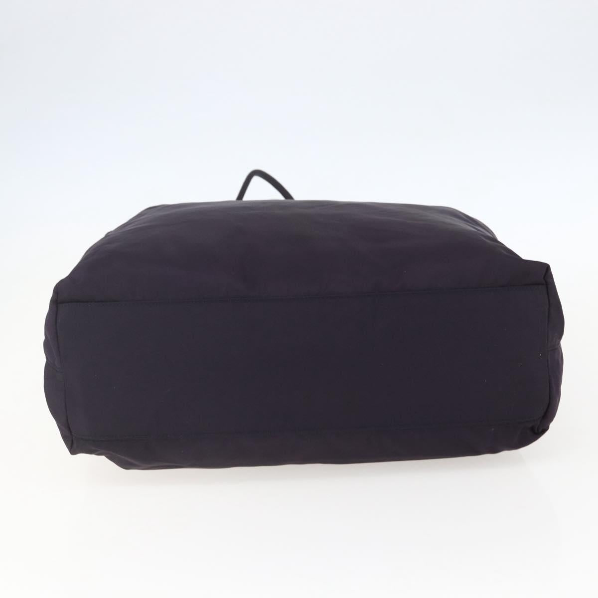 PRADA Tote Bag Nylon Purple Gold Auth 157027