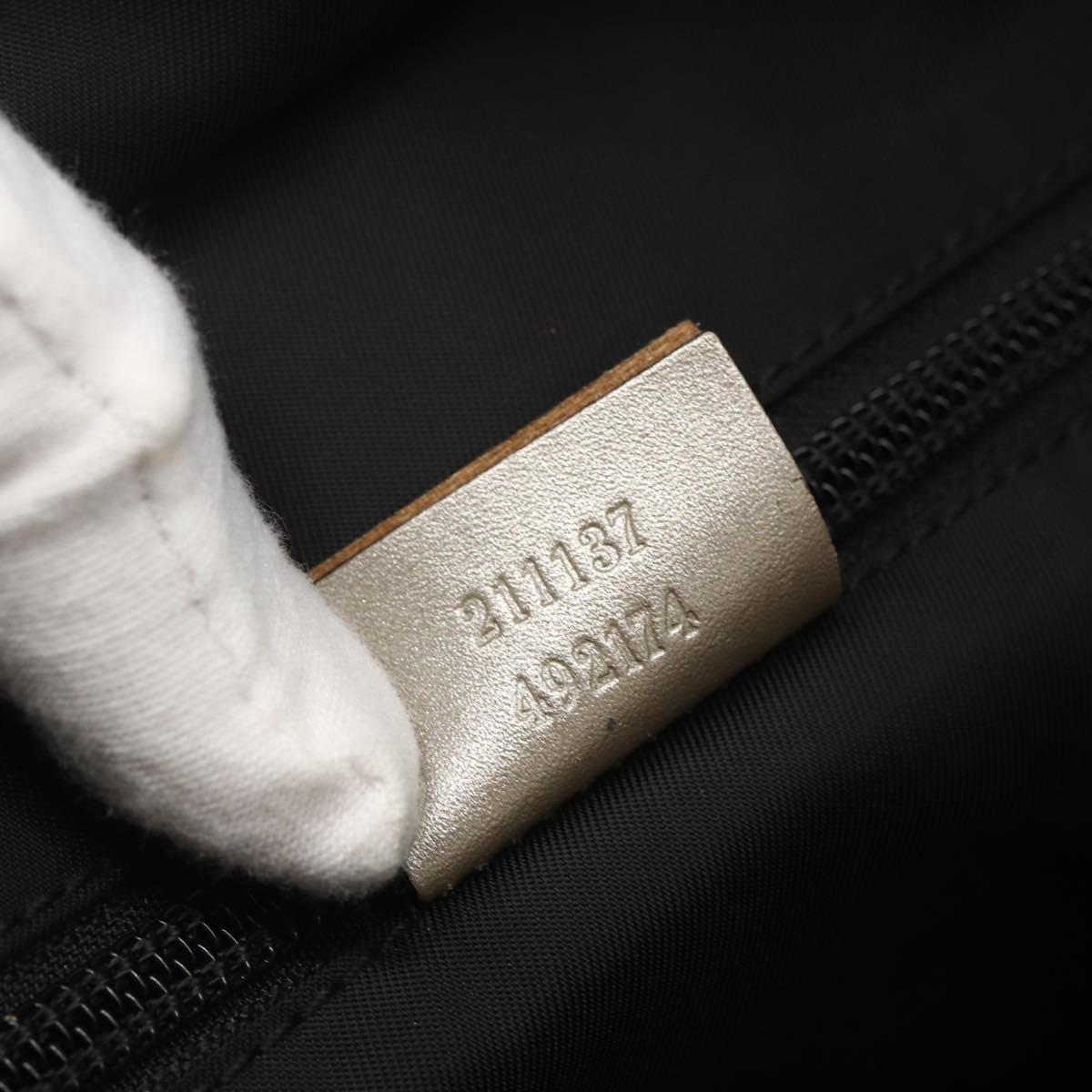 GUCCI GG Implementation Tote Bag PVC Silver 211137 Auth 157030