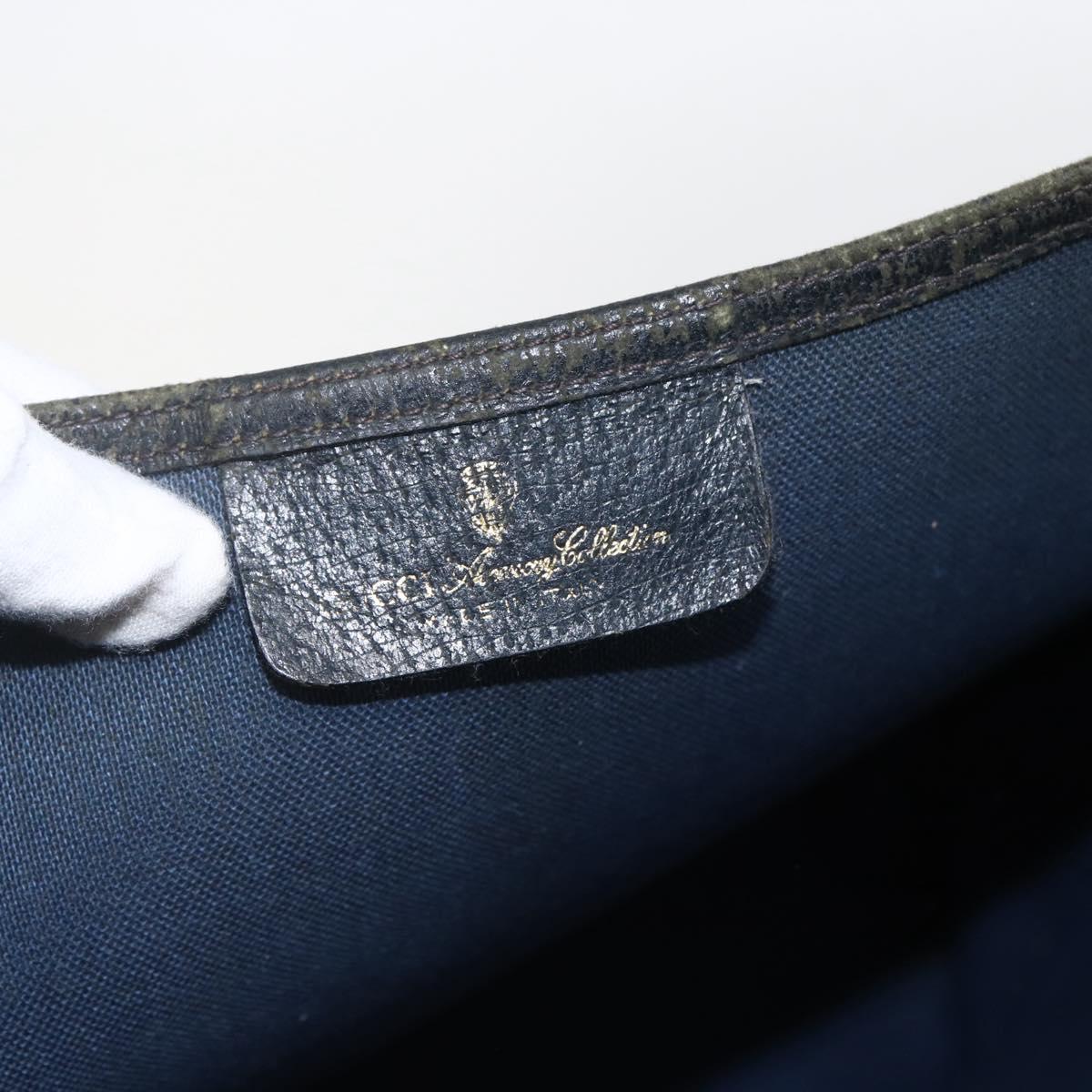 GUCCI GG Supreme Sherry Line Tote Bag PVC Navy Gold 904 02 003 Auth 157032