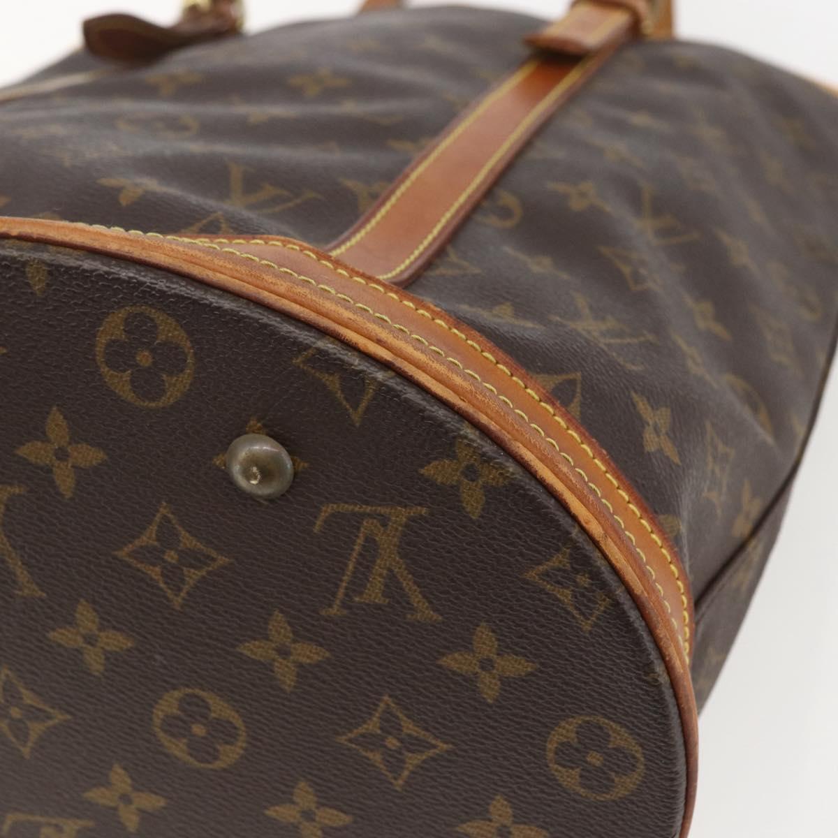 LOUIS VUITTON Monogram Bucket GM Shoulder Bag M42236 LV Auth 157036