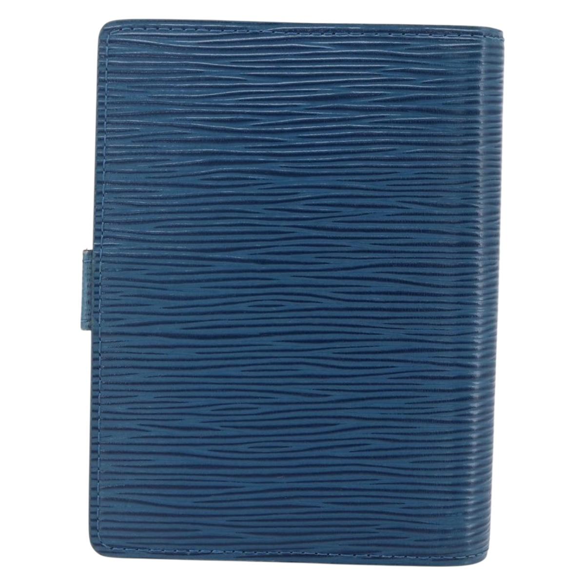 LOUIS VUITTON Epi Agenda PM Day Planner Cover Blue R20055 LV Auth 157040