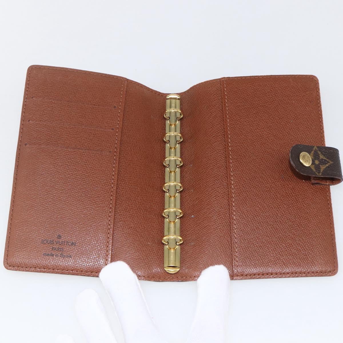 LOUIS VUITTON Monogram Agenda PM Day Planner Cover R20005 LV Auth 157043