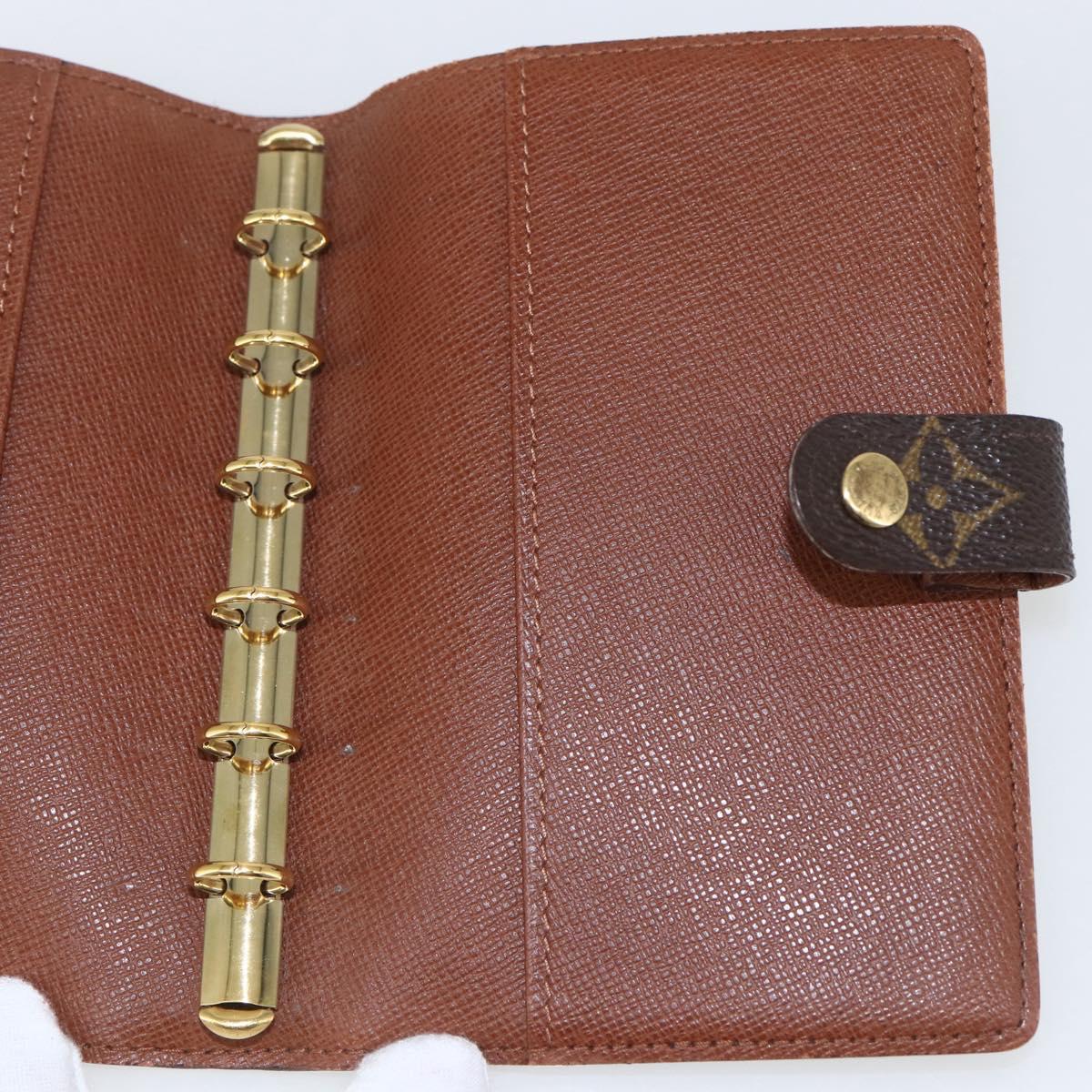LOUIS VUITTON Monogram Agenda PM Day Planner Cover R20005 LV Auth 157043