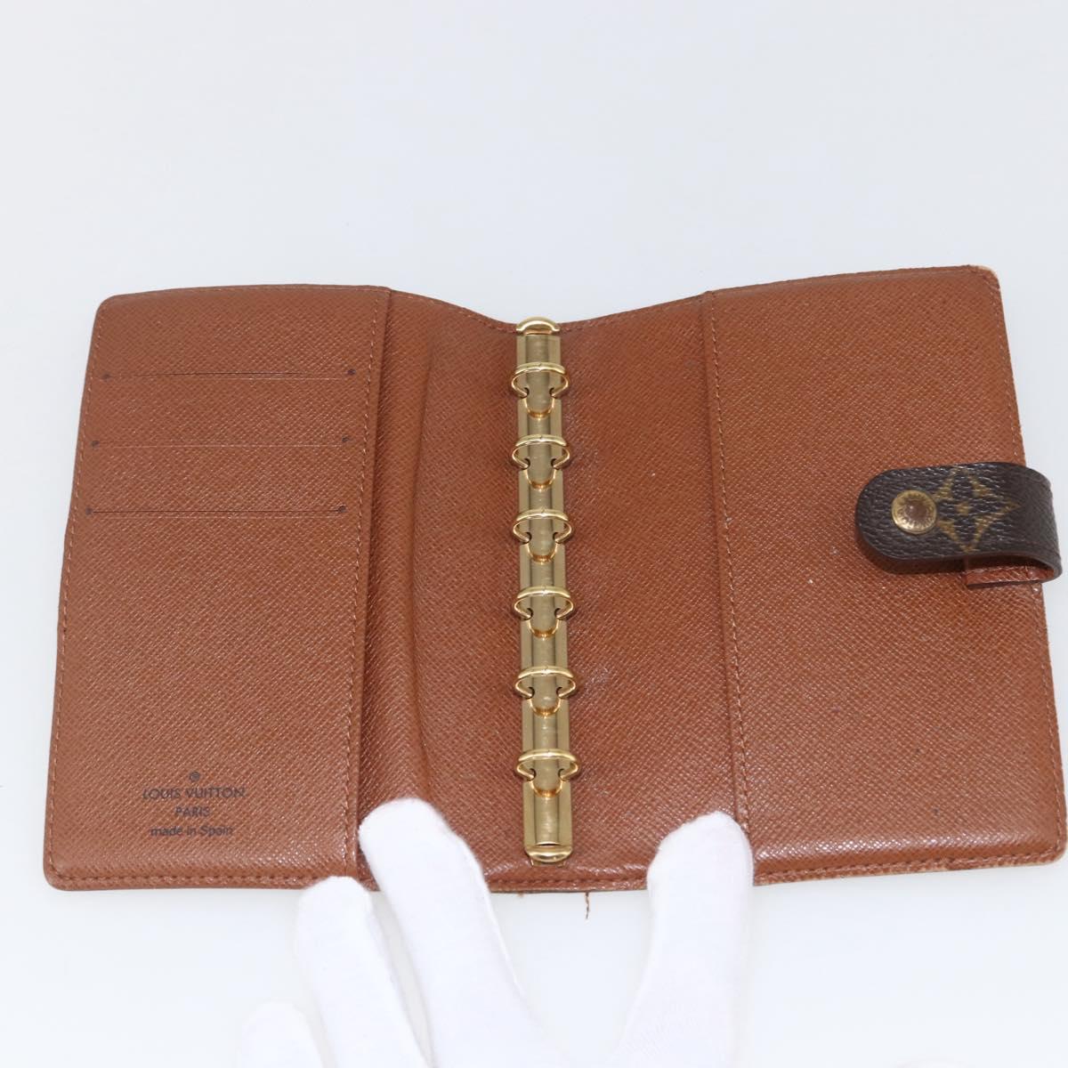 LOUIS VUITTON Monogram Agenda PM Day Planner Cover R20005 LV Auth 157044