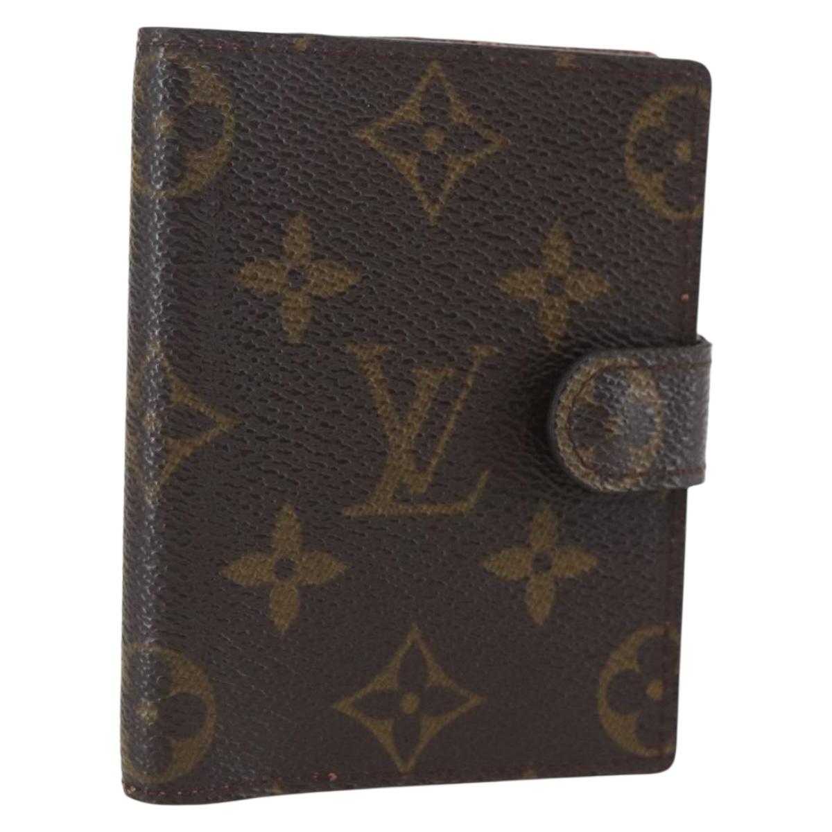 LOUIS VUITTON Monogram Agenda Mini Day Planner Cover R20007 LV Auth 157045