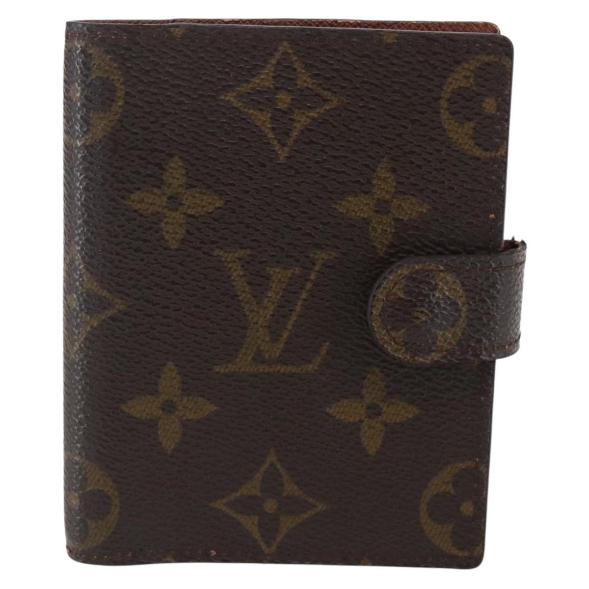 LOUIS VUITTON Monogram Agenda Mini Day Planner Cover R20007 LV Auth 157045