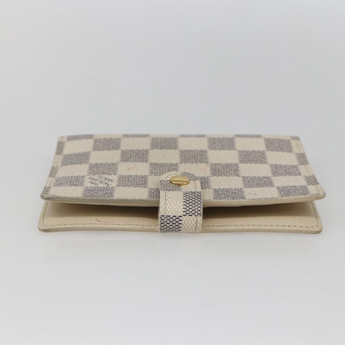 LOUIS VUITTON Damier Azur Agenda PM Day Planner Cover R20706 LV Auth 157046