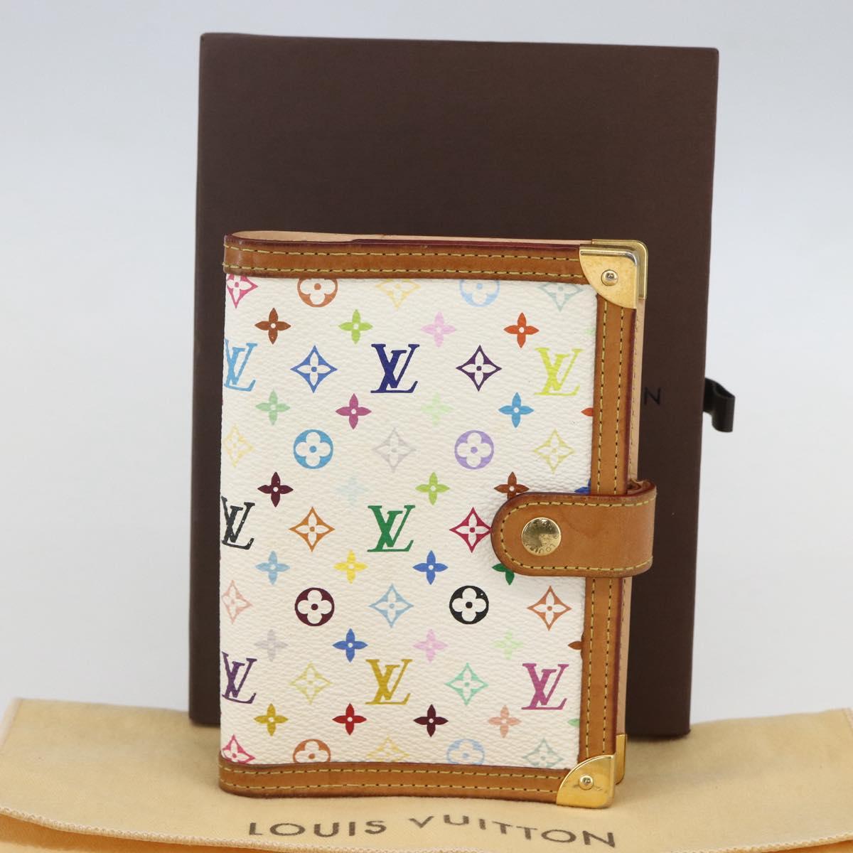 LOUIS VUITTON Multicolor Agenda PM Day Planner Cover White R21074 Auth 157047