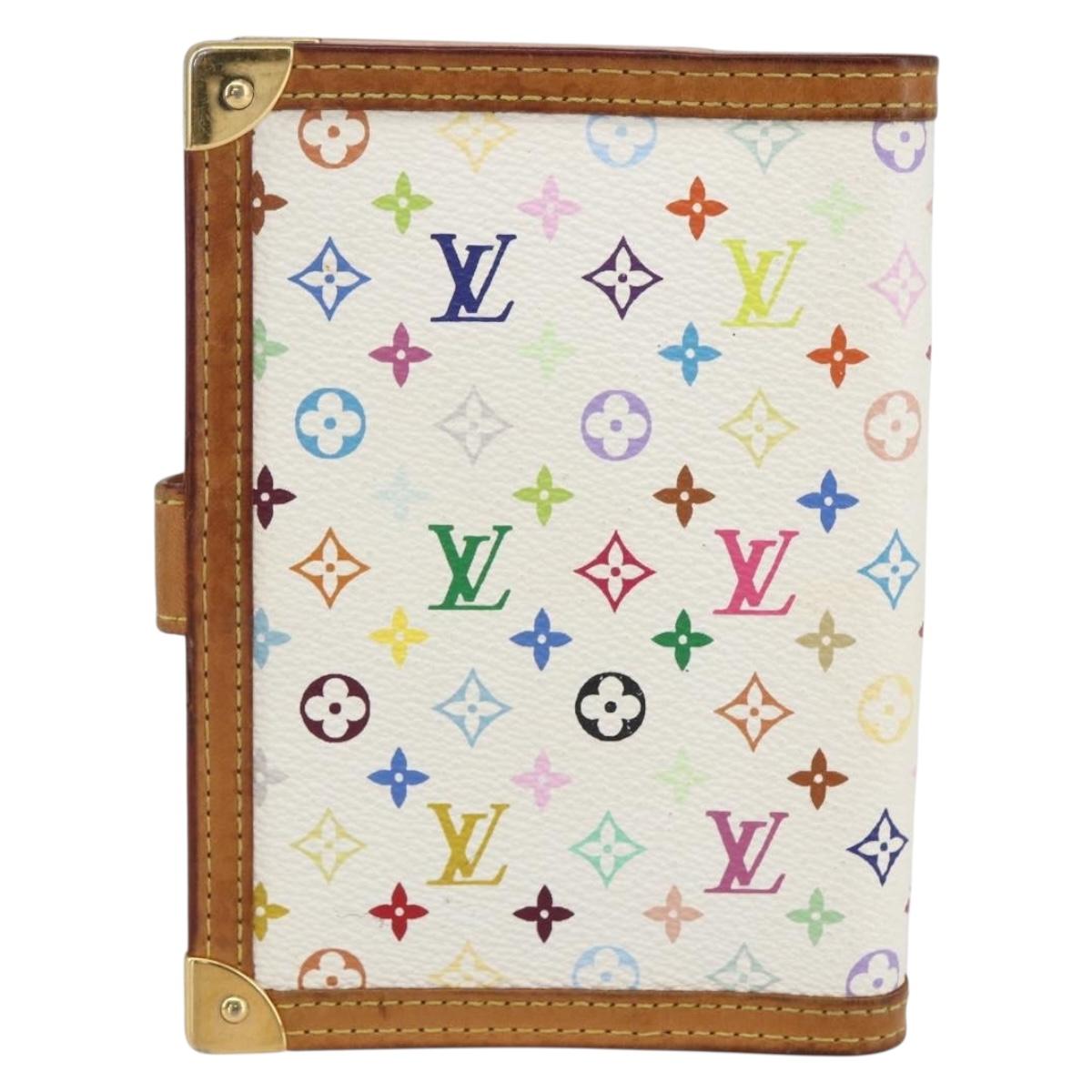 LOUIS VUITTON Multicolor Agenda PM Day Planner Cover White R21074 Auth 157047