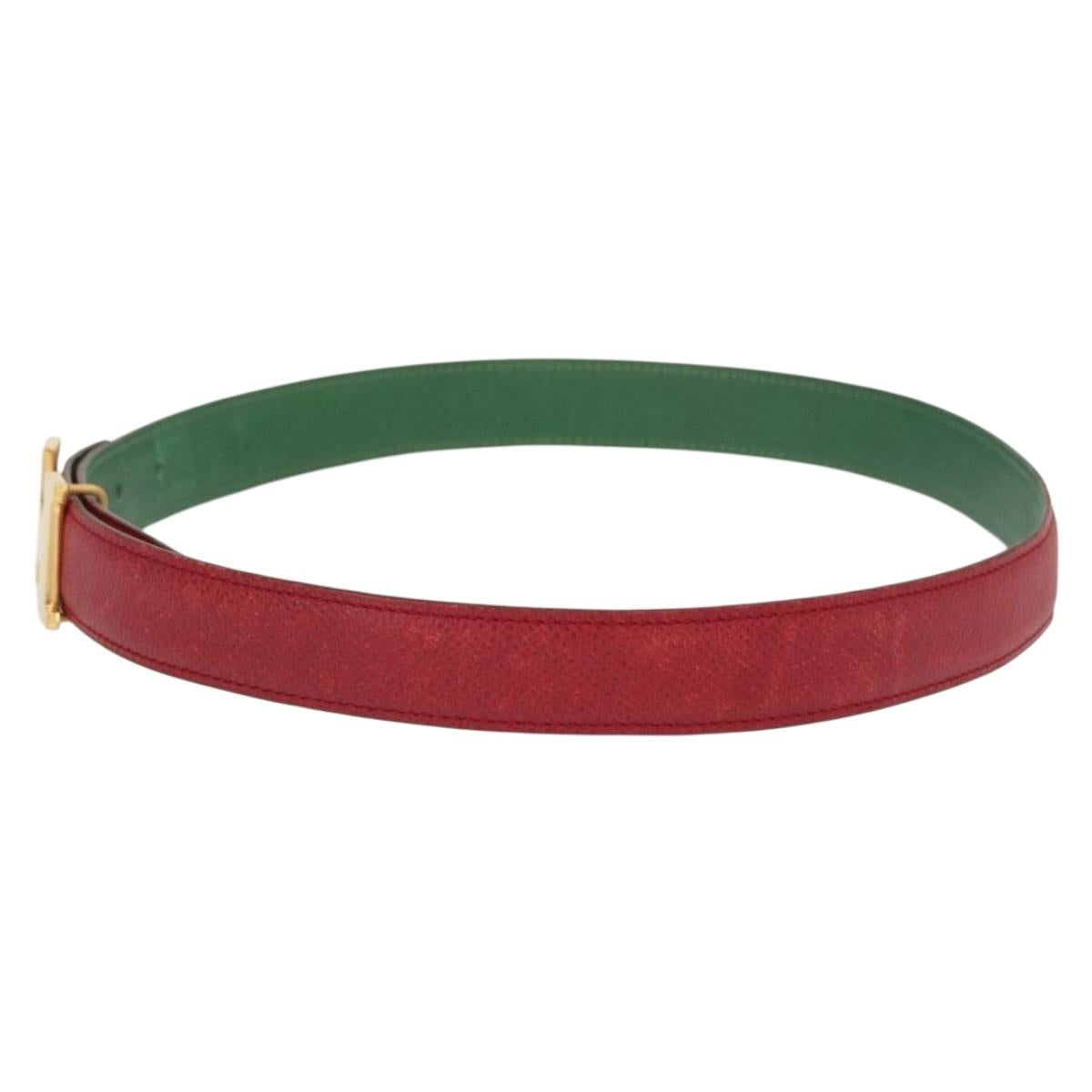 HERMES Constance Belt Leather 28.7"" Red Auth 157051