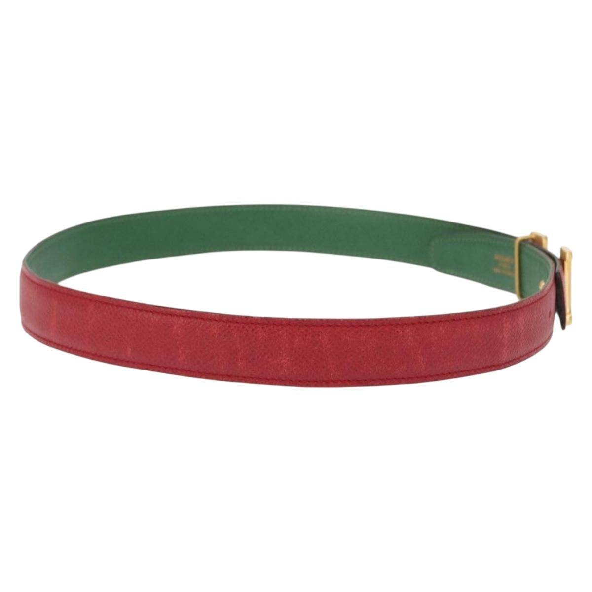 HERMES Constance Belt Leather 28.7"" Red Auth 157051