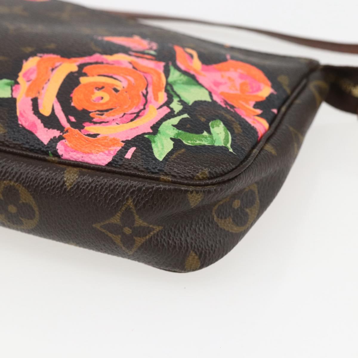 LOUIS VUITTON Monogram Rose Pochette Accessoires Pouch M48615 LV Auth 157055