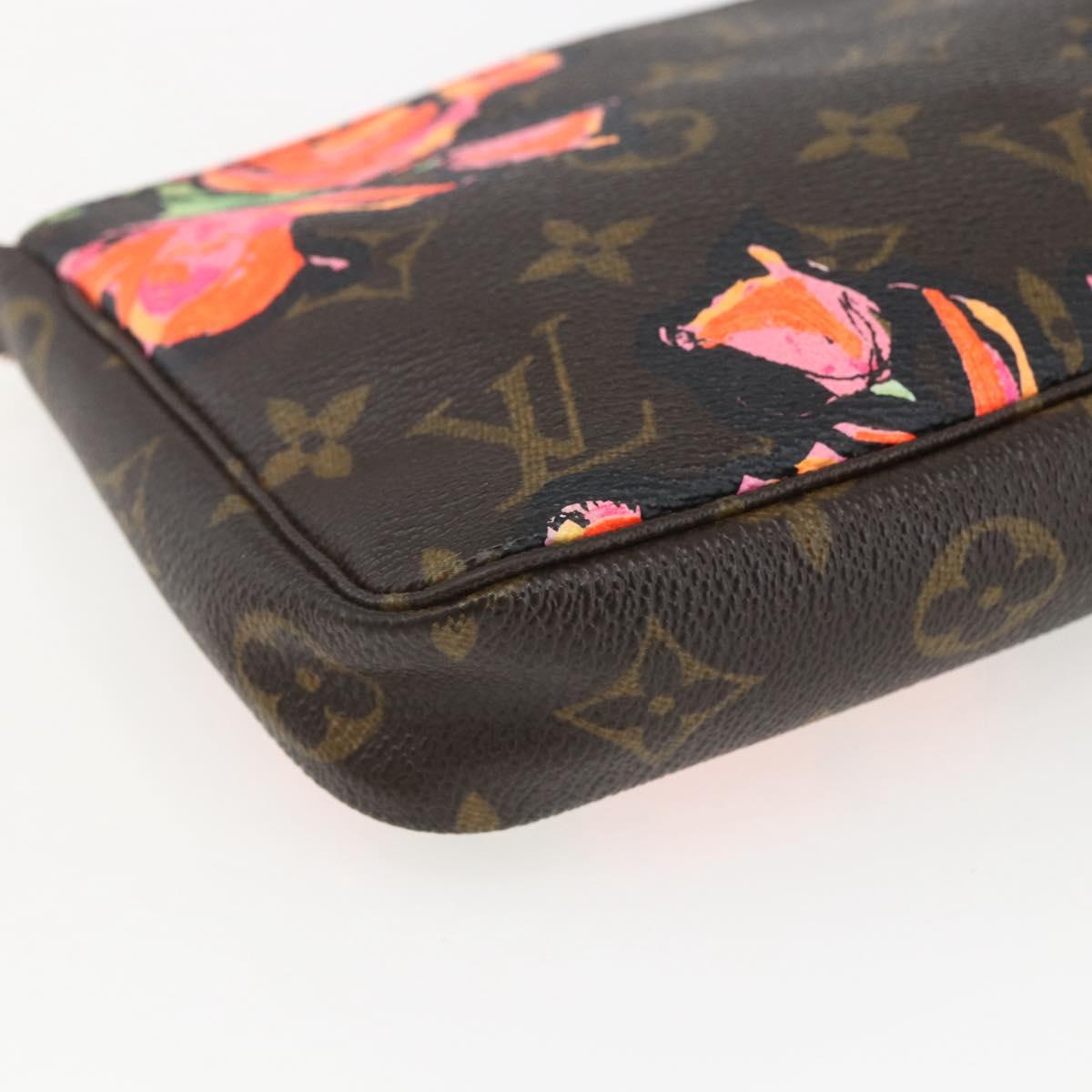 LOUIS VUITTON Monogram Rose Pochette Accessoires Pouch M48615 LV Auth 157055