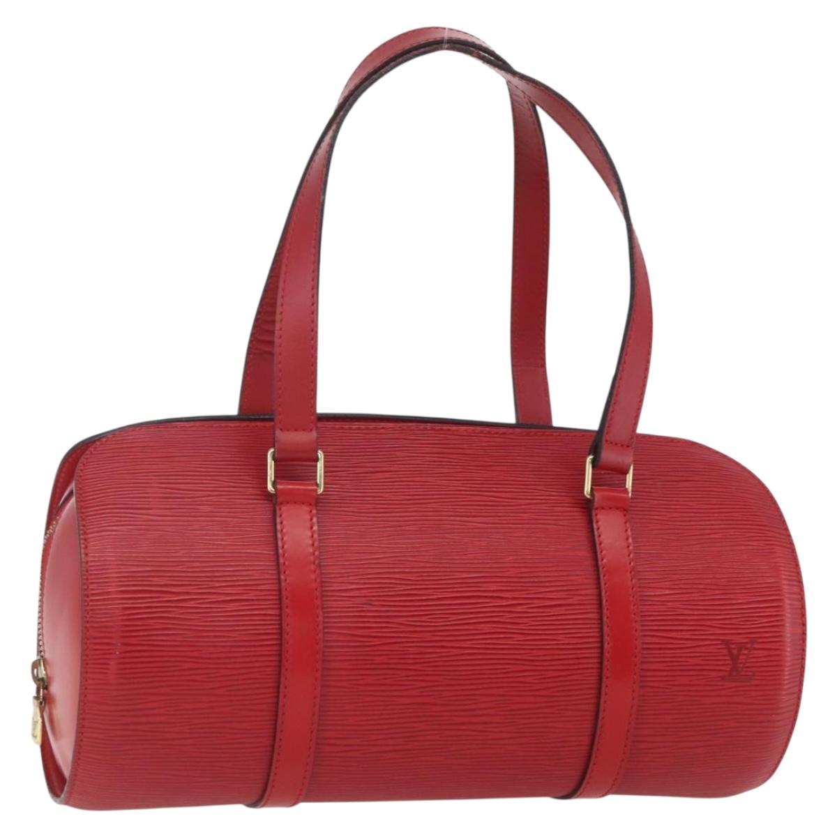 LOUIS VUITTON Epi Soufflot Hand Bag Red M52227 LV Auth 157058