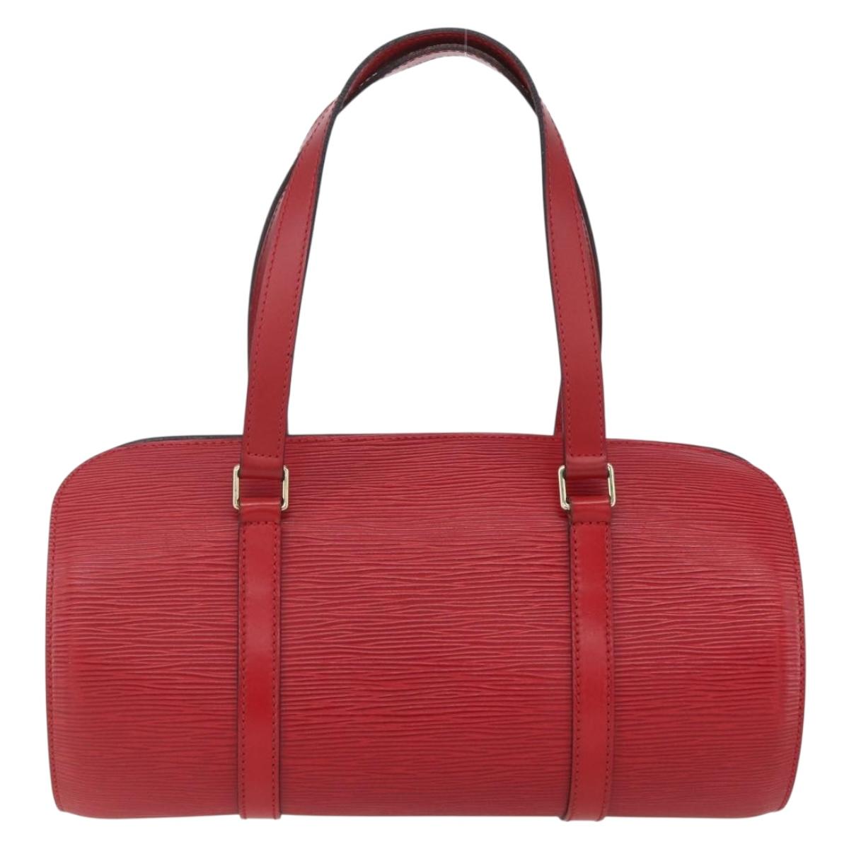 LOUIS VUITTON Epi Soufflot Hand Bag Red M52227 LV Auth 157058