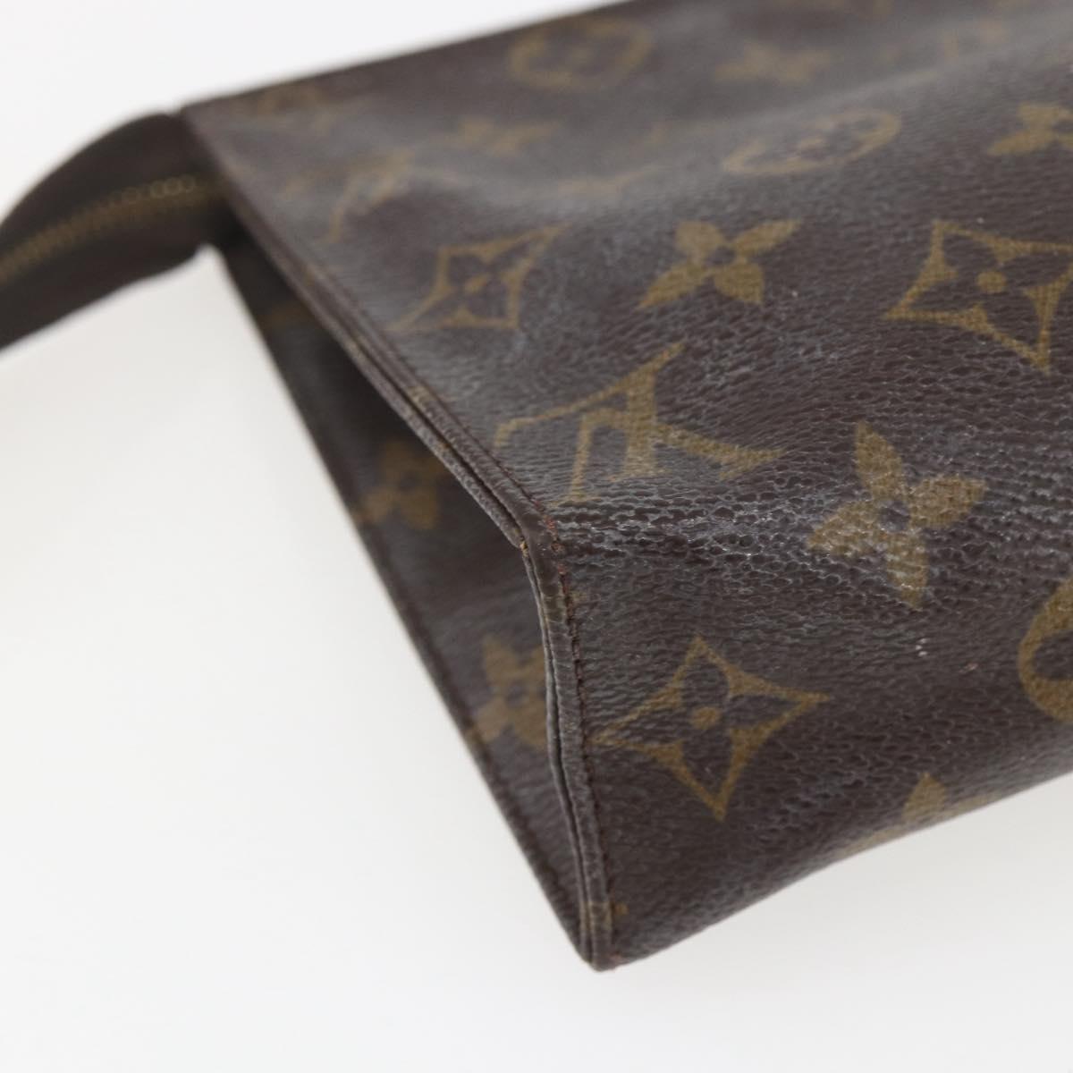 LOUIS VUITTON Monogram Poche Toilette 19 Pouch M47544 LV Auth 157064