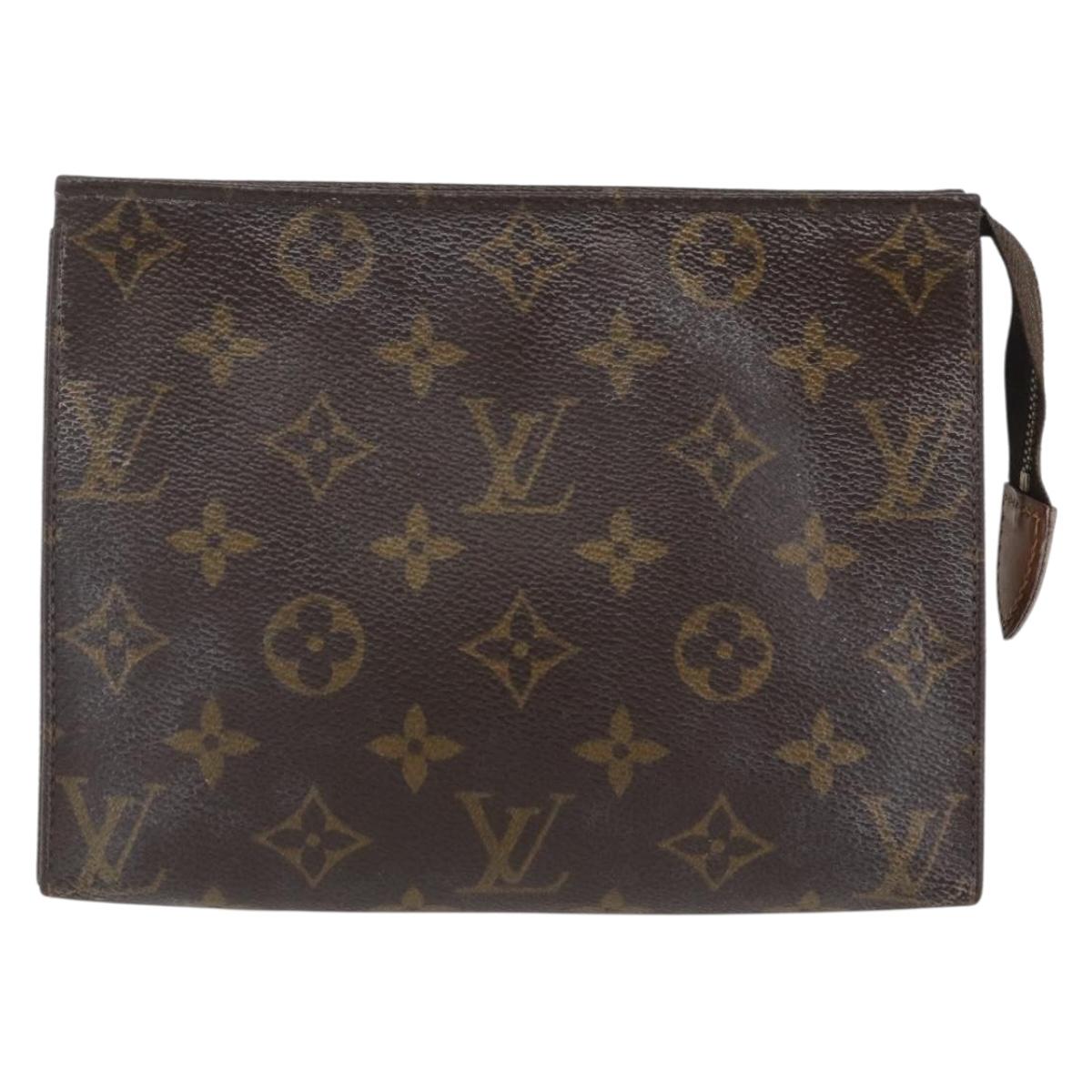 LOUIS VUITTON Monogram Poche Toilette 19 Pouch M47544 LV Auth 157064