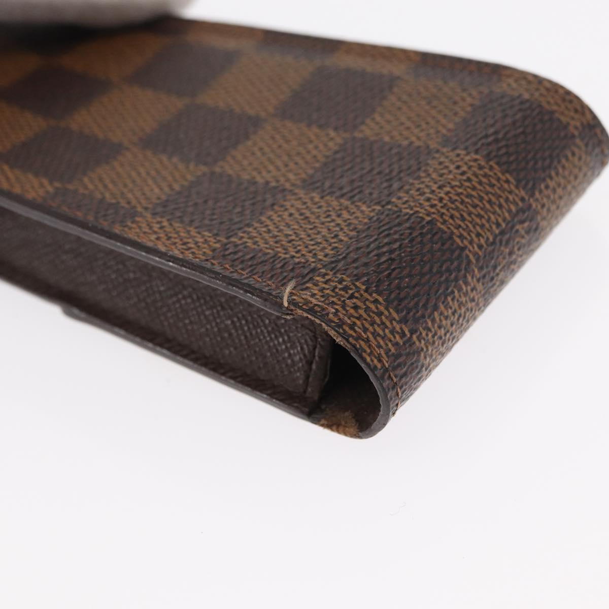 LOUIS VUITTON Damier Ebene Etui Cigarette Case N63024 LV Auth 157065