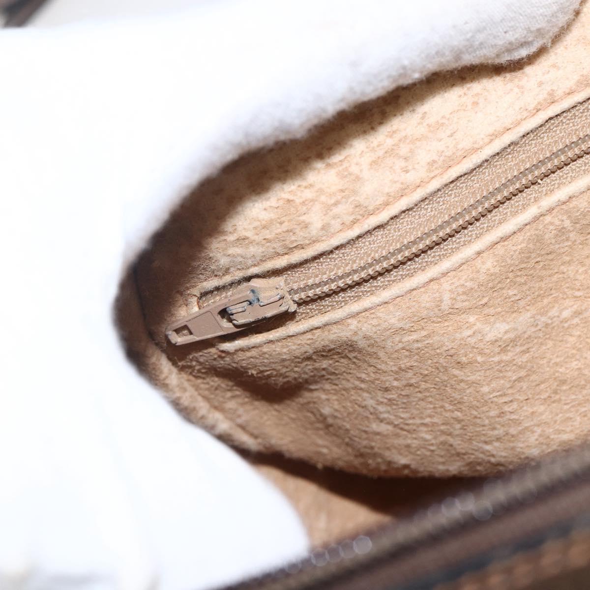 GUCCI GG Supreme Web Sherry Line Bag PVC Beige Gold 89 02 054 Auth 157071