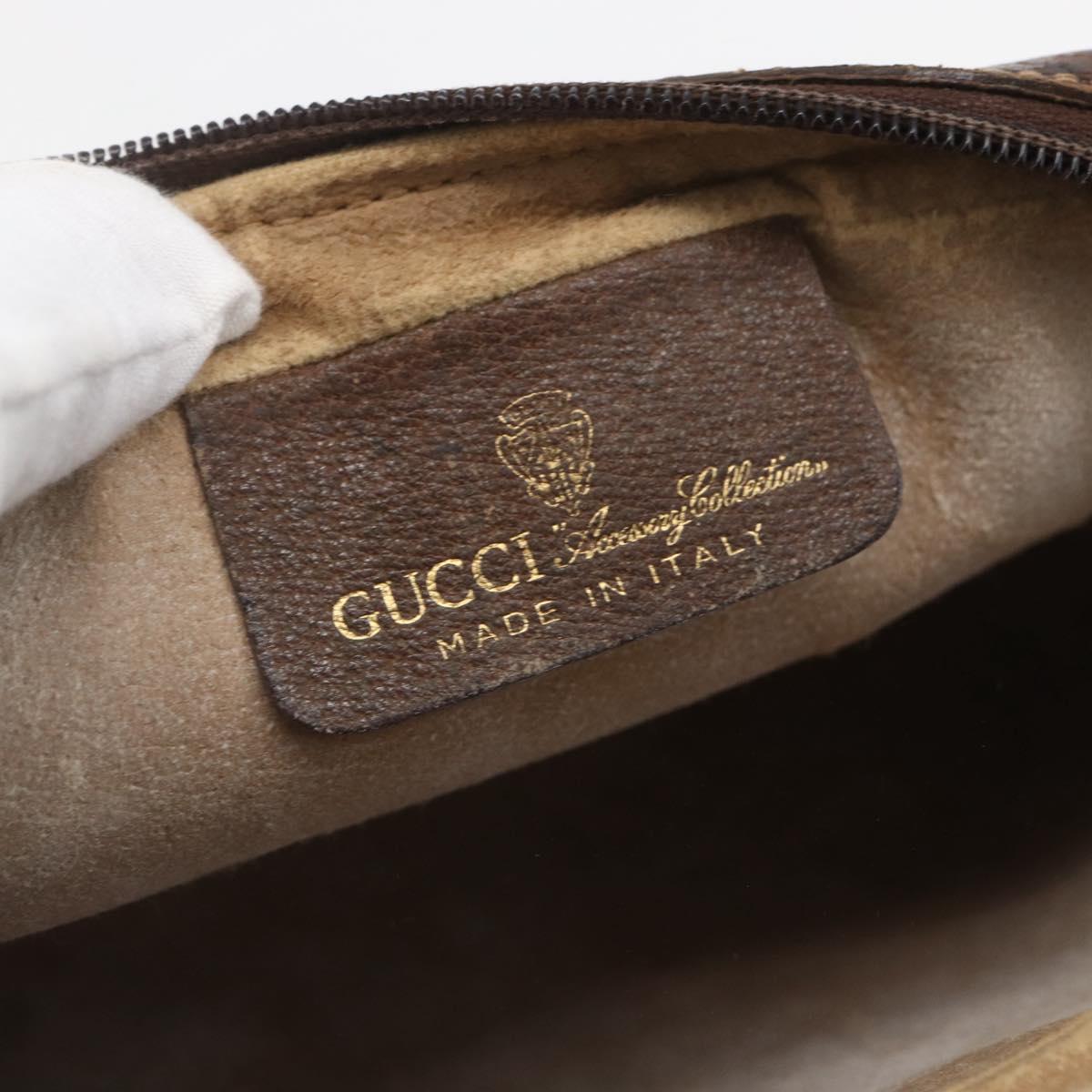 GUCCI GG Supreme Web Sherry Line Bag PVC Beige Gold 98 69 014 3553 Auth 157073