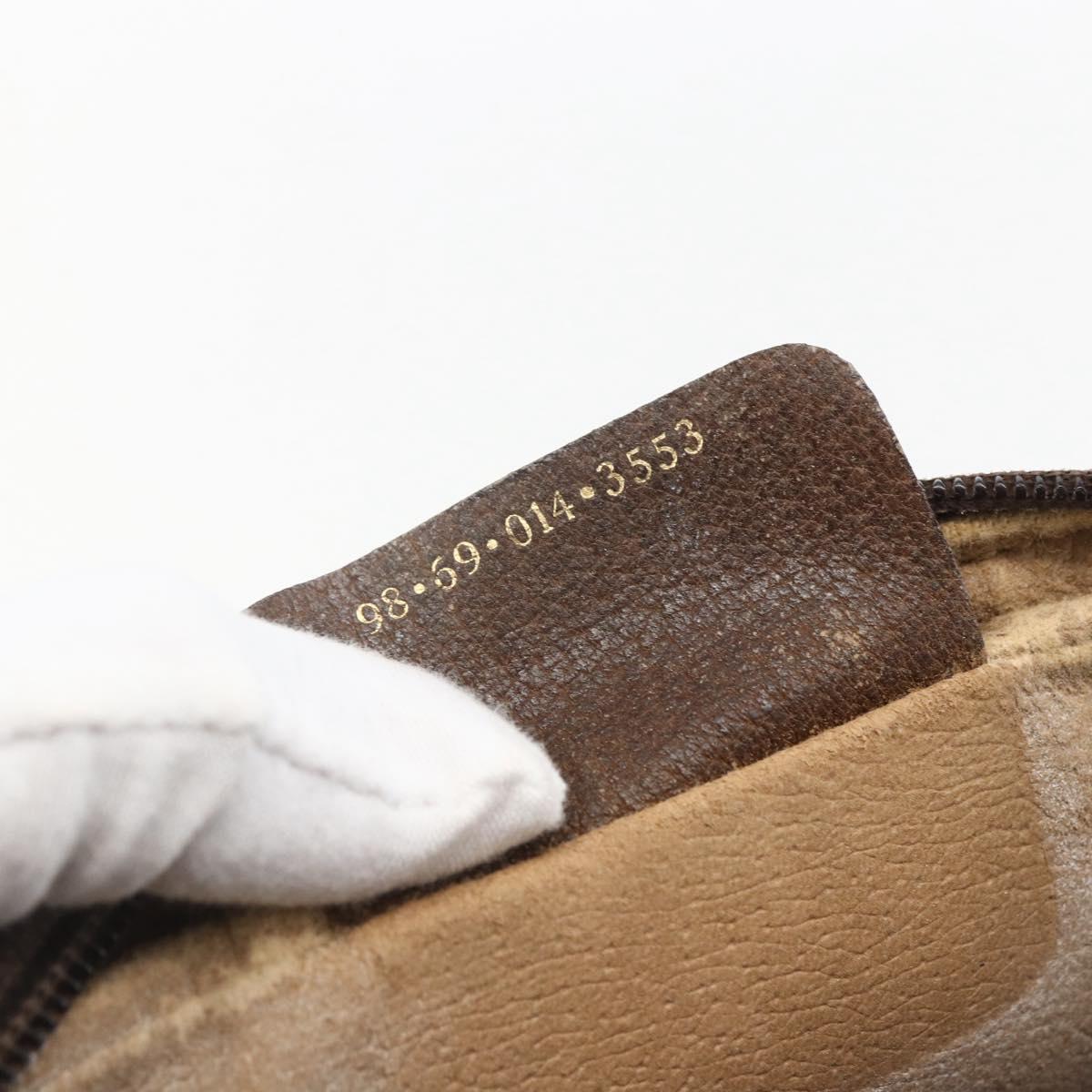 GUCCI GG Supreme Web Sherry Line Bag PVC Beige Gold 98 69 014 3553 Auth 157073